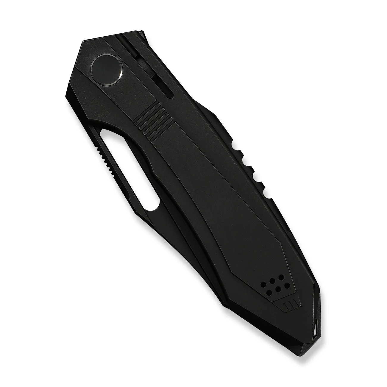 WEKNIFE Bogey Flipper & Thumb Hole Knife Black Titanium Handle (3.64" Black Stonewashed Bohler M390 Blade) WE23088-1 - Image 6