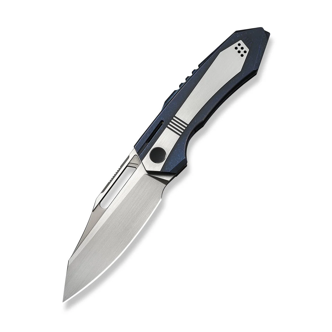 WEKNIFE Bogey Flipper & Thumb Hole Knife Blue & Satin Titanium Handle (3.64" Hand Rubbed Satin Bohler M390 Blade) WE23088-3 - Image 3