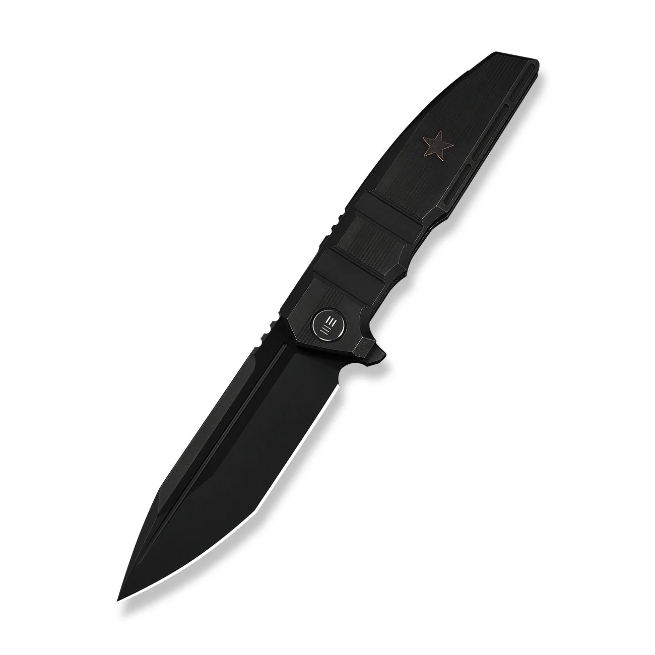 WEKNIFE Breach Flipper Knife Black Titanium Handle (3.85" Black Stonewashed Bevels, Black Brushed Flats Bohler M390 Blade) WE25077-2 - Image 3