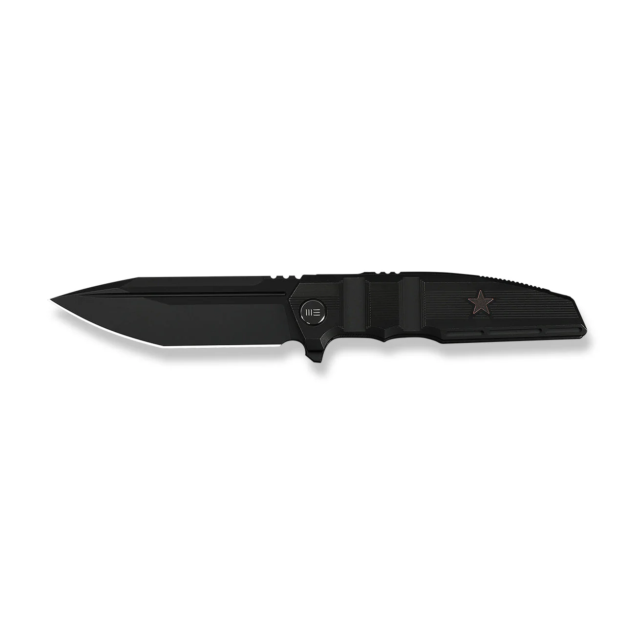 WEKNIFE Breach Flipper Knife Black Titanium Handle (3.85" Black Stonewashed Bevels, Black Brushed Flats Bohler M390 Blade) WE25077-2 - Image 4