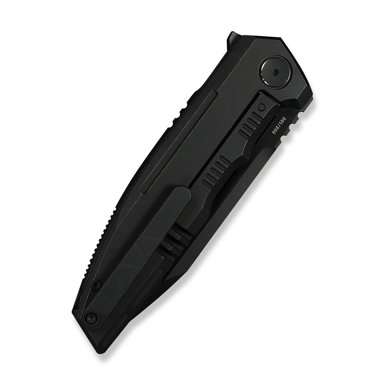 WEKNIFE Breach Flipper Knife Black Titanium Handle (3.85" Black Stonewashed Bevels, Black Brushed Flats Bohler M390 Blade) WE25077-2 - Image 7