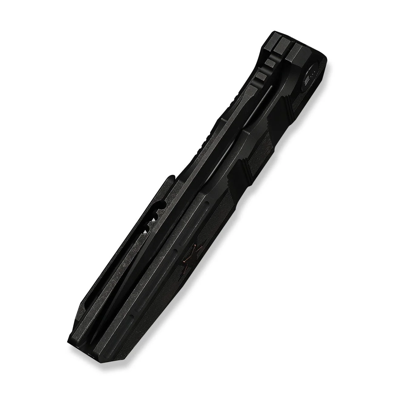 WEKNIFE Breach Flipper Knife Black Titanium Handle (3.85" Black Stonewashed Bevels, Black Brushed Flats Bohler M390 Blade) WE25077-2 - Image 8