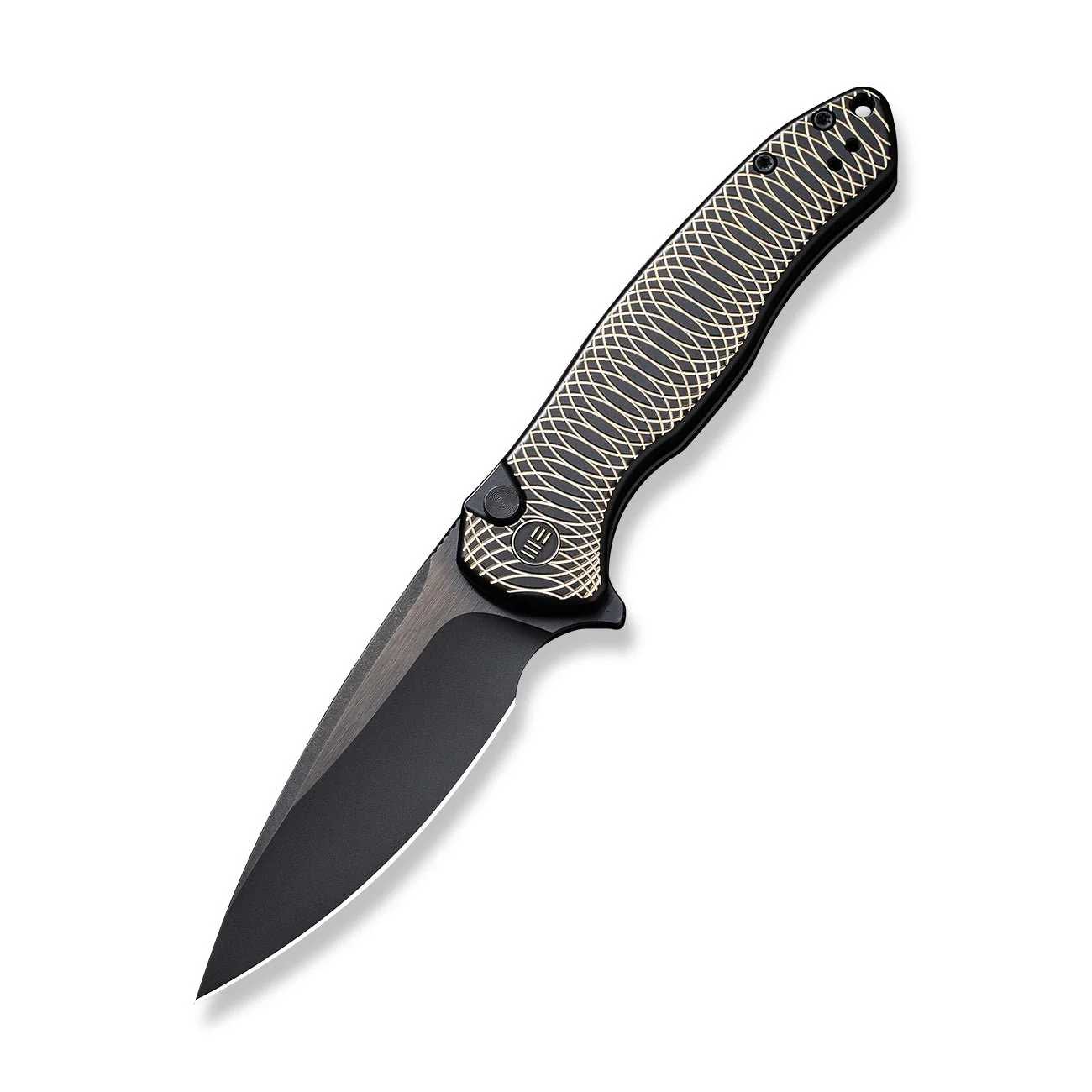 WEKNIFE Button Lock Kitefin Flipper Knife Titanium Handle (3.22" CPM 20CV Blade) WE19002M-1 - Image 3