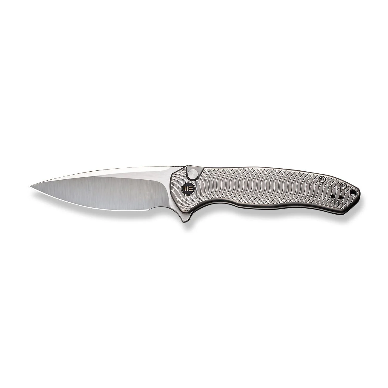 WEKNIFE Button Lock Kitefin Flipper Knife Titanium Handle (3.22" CPM 20CV Blade) WE19002M-2 - Image 4
