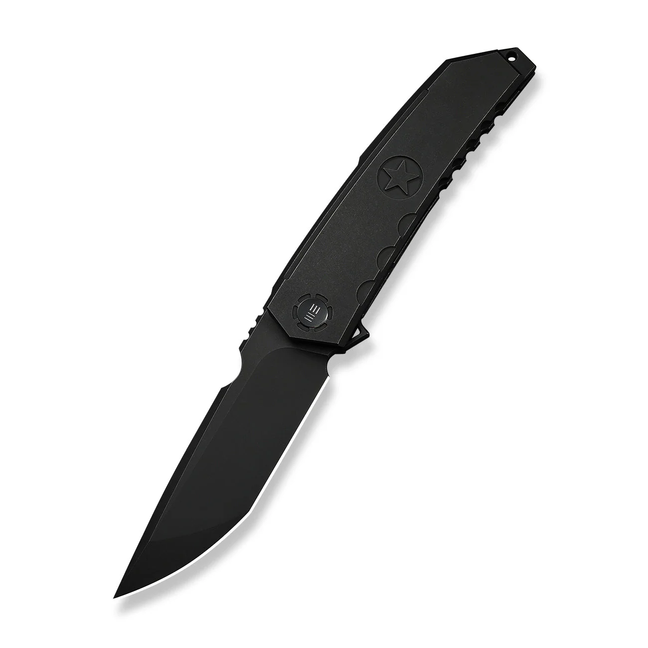 WEKNIFE Capstan Flipper Knife Black Titanium Handle (3.91" Black Stonewashed Bohler M390 Blade) WE24047-1 - Image 3