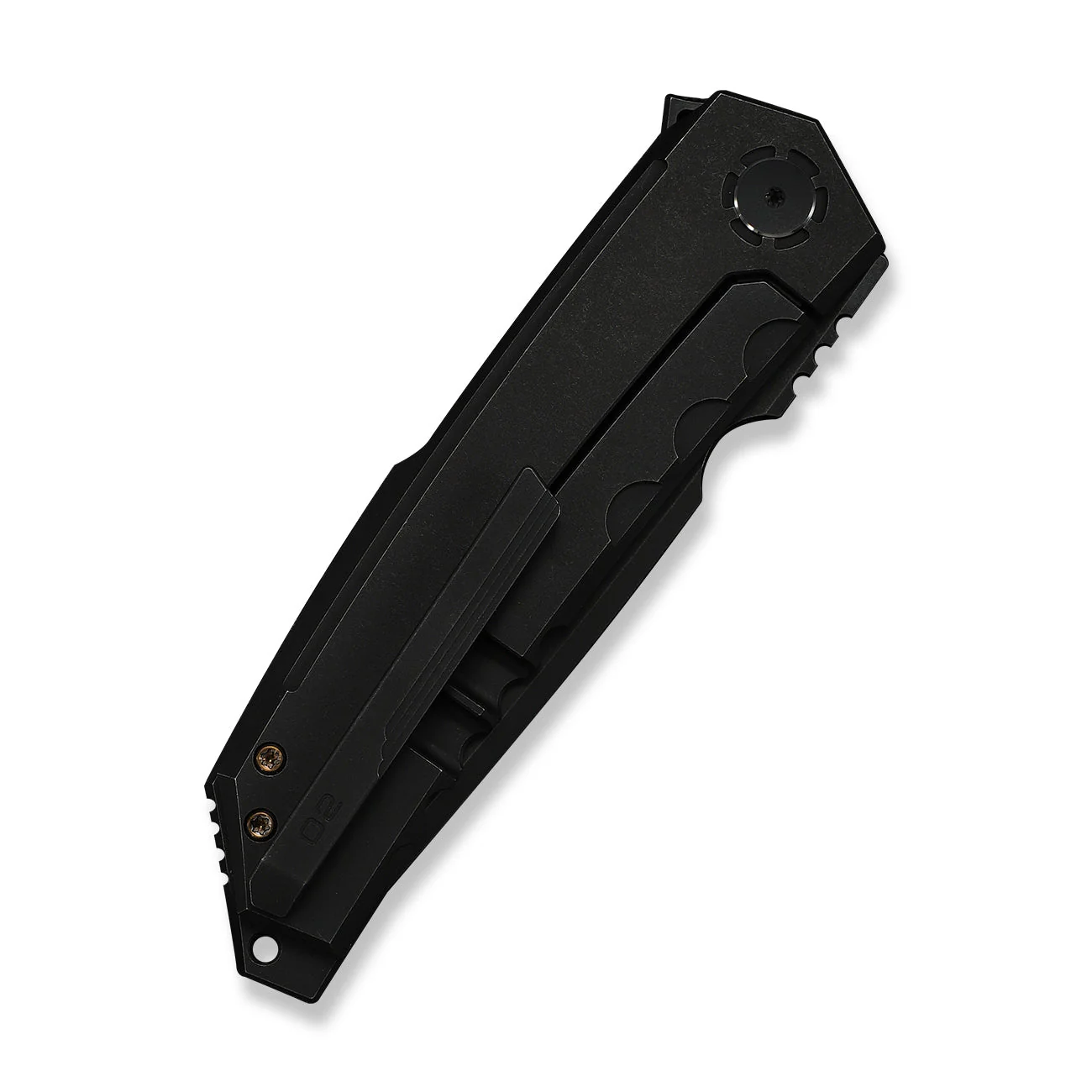 WEKNIFE Capstan Flipper Knife Black Titanium Handle (3.91" Black Stonewashed Bohler M390 Blade) WE24047-1 - Image 7