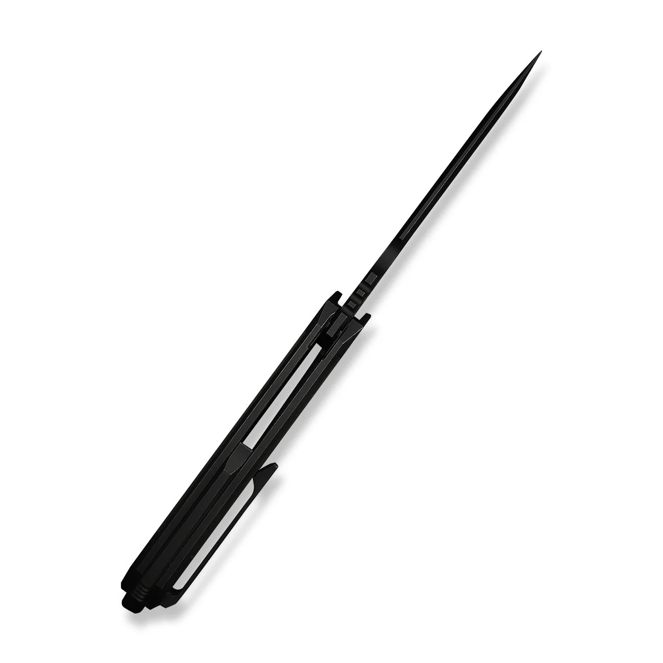 WEKNIFE Capstan Flipper Knife Black Titanium Handle (3.91" Black Stonewashed Bohler M390 Blade) WE24047-1 - Image 9