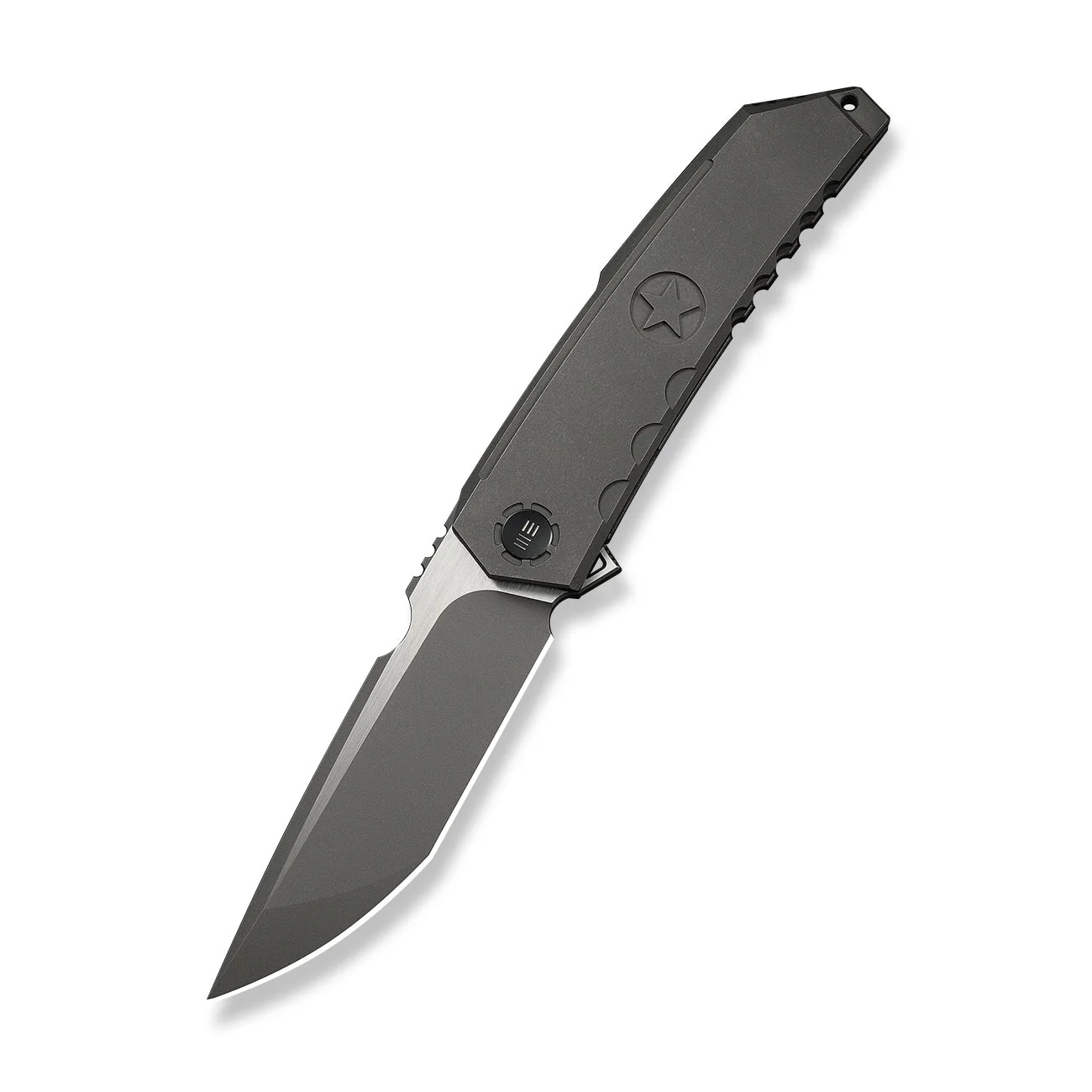 WEKNIFE Capstan Flipper Knife Gray Titanium Handle (3.91" Gray Stonewashed Bohler M390 Blade, Satin Flat) WE24047-2 - Image 3
