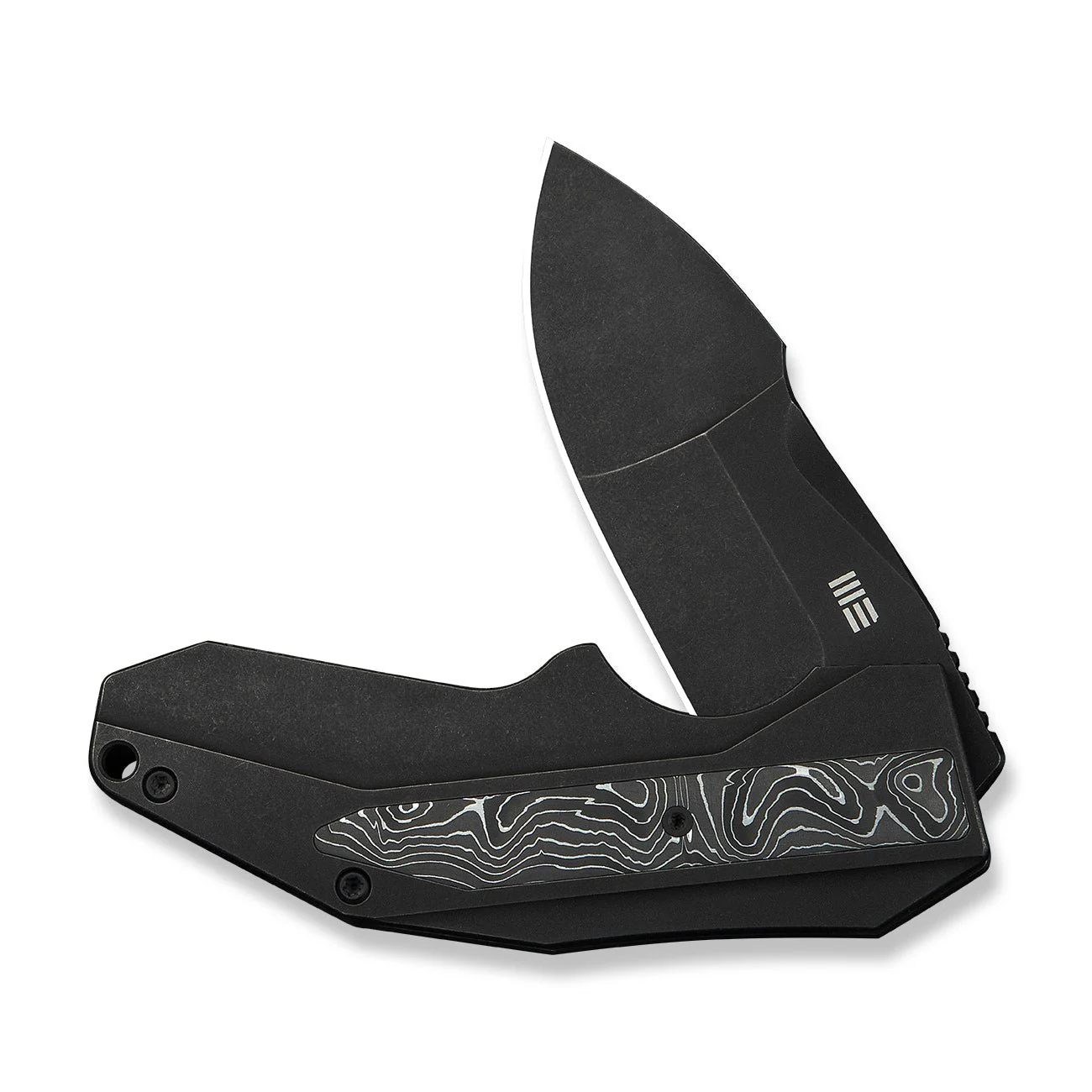 WEKNIFE Coral SLT Flipper Knife Titanium & Carbon Fiber Handle (2.95" CPM 20CV Blade) WE24044-1 - Image 4