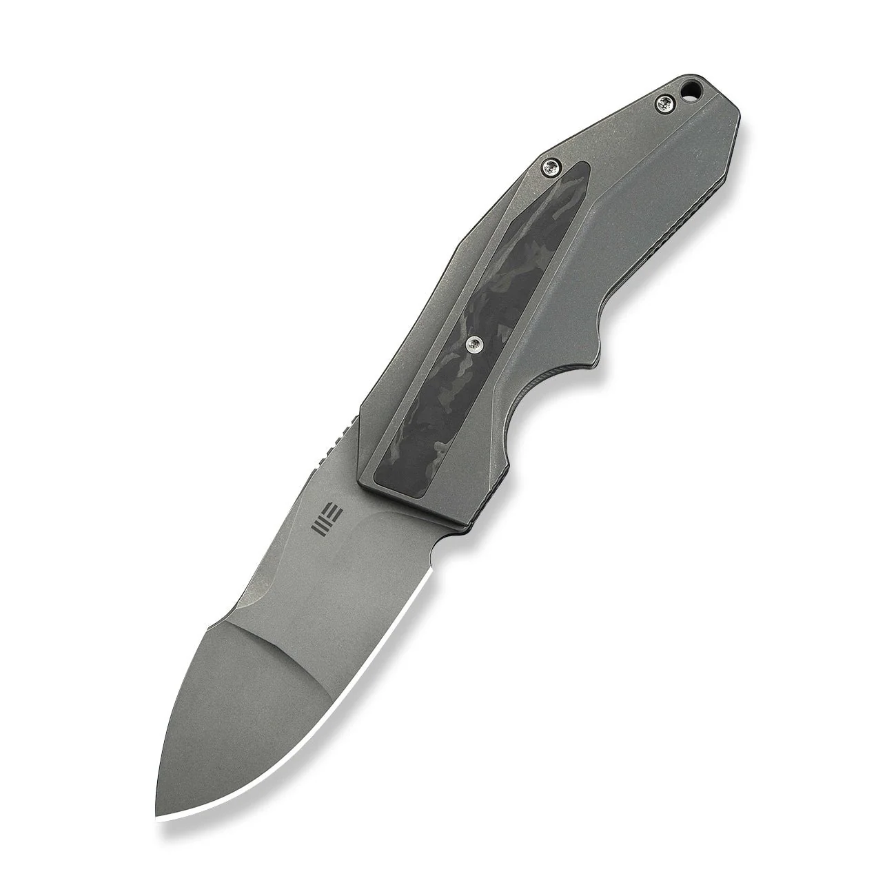 WEKNIFE Coral SLT Flipper Knife Titanium & Carbon Fiber Handle (2.95" CPM 20CV Blade) WE24044-2 - Image 3