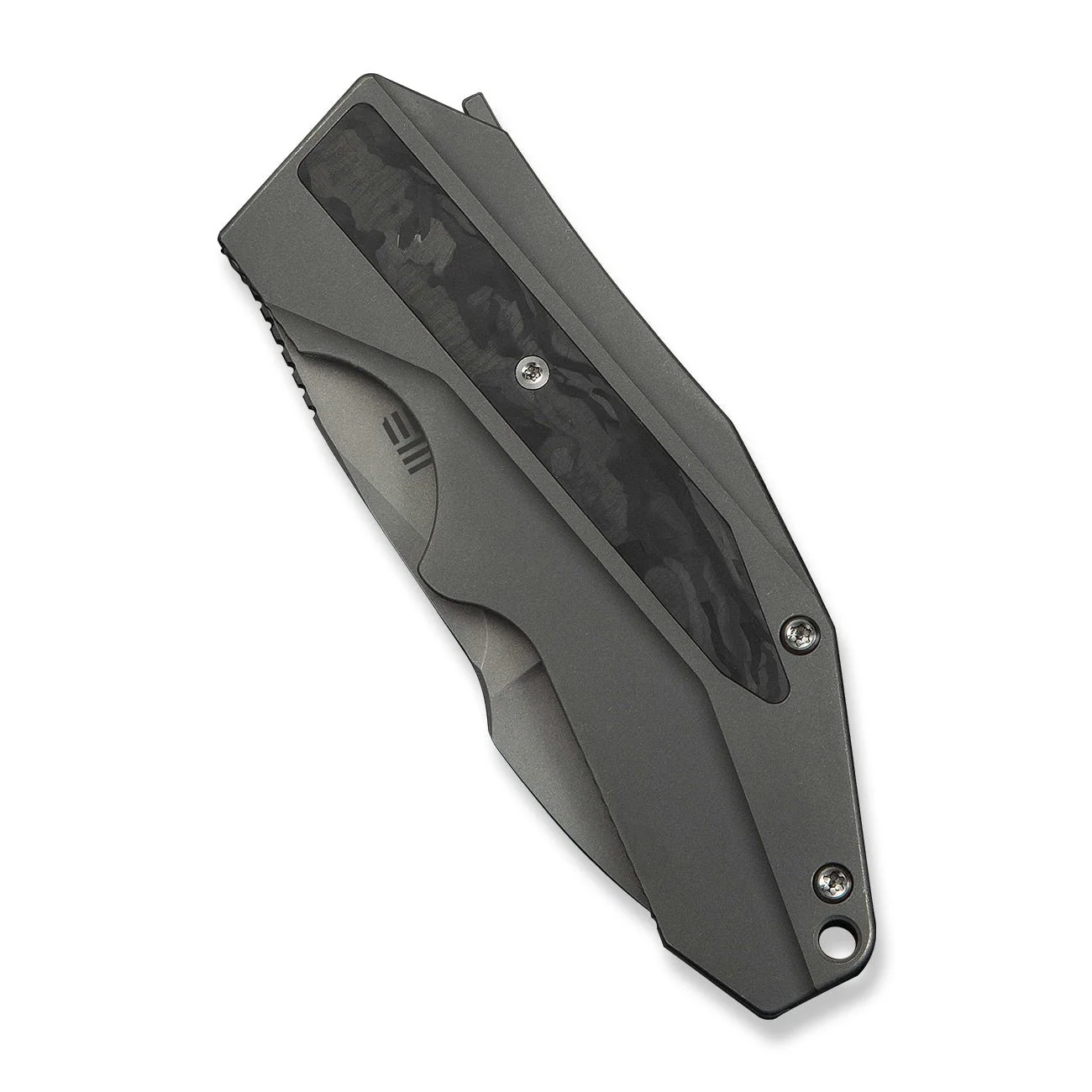 WEKNIFE Coral SLT Flipper Knife Titanium & Carbon Fiber Handle (2.95" CPM 20CV Blade) WE24044-2 - Image 6