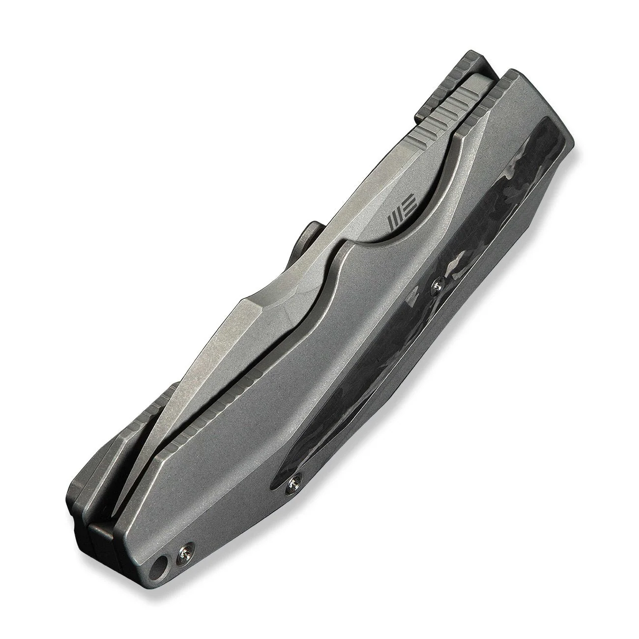 WEKNIFE Coral SLT Flipper Knife Titanium & Carbon Fiber Handle (2.95" CPM 20CV Blade) WE24044-2 - Image 8