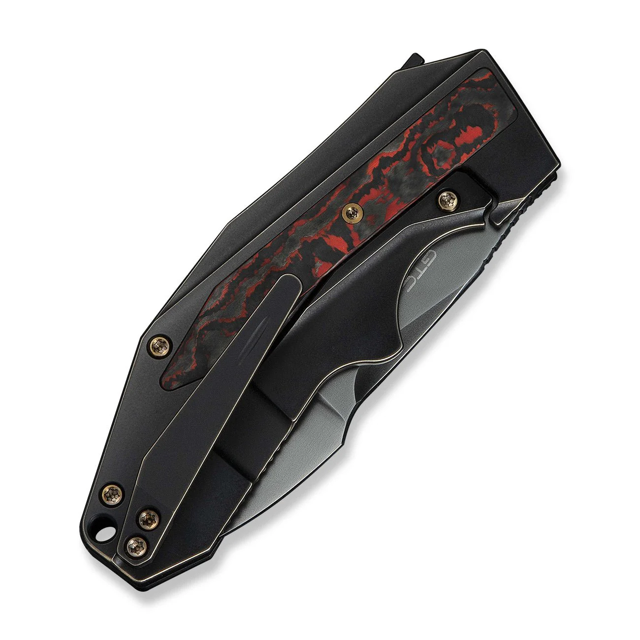 WEKNIFE Coral SLT Flipper Knife Titanium & FatCarbon Fiber Handle (2.95" CPM 20CV Blade) WE24044-3 - Image 7