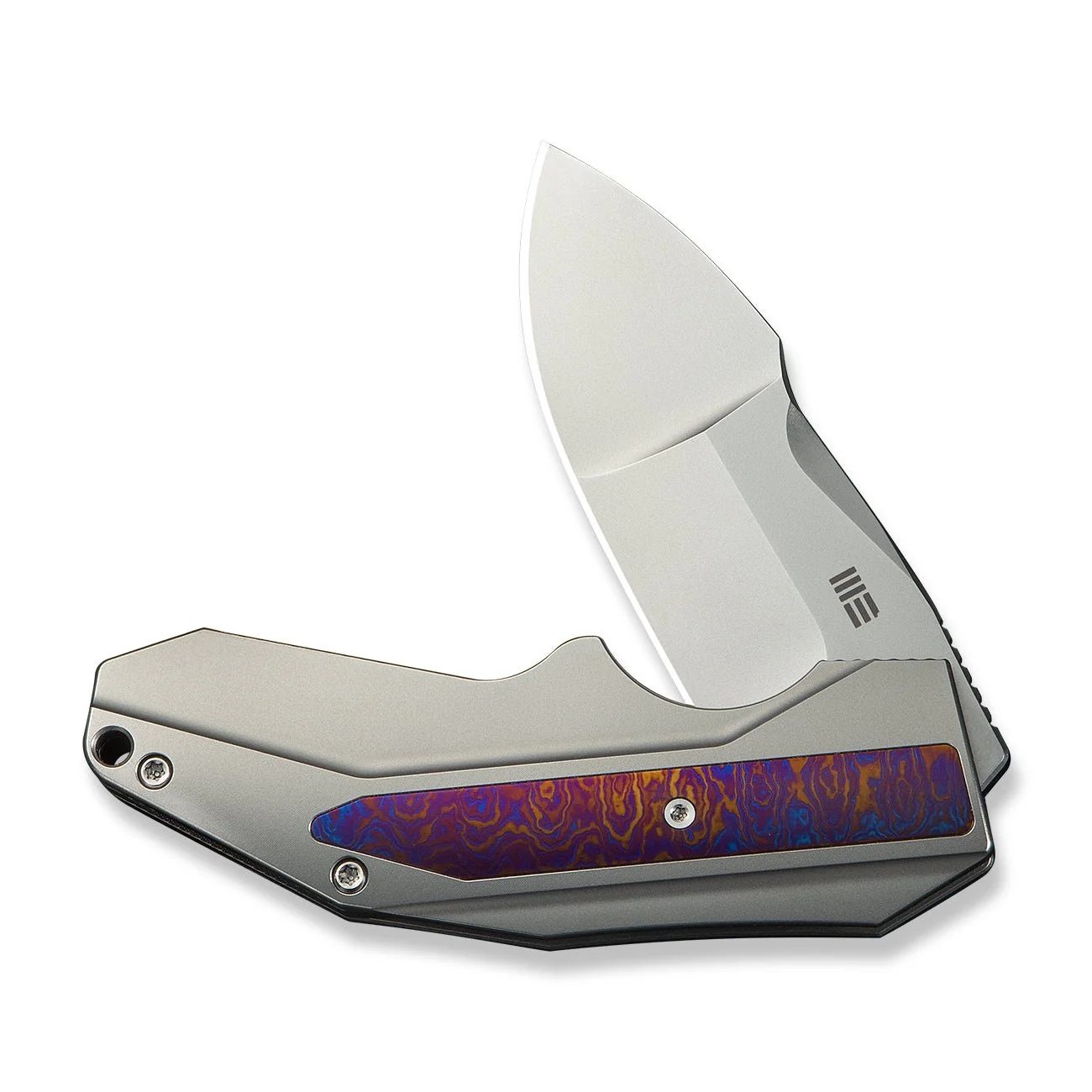 WEKNIFE Coral SLT Flipper Knife Titanium & Timascus Handle (2.95" CPM 20CV Blade) WE24044-4 - Image 4