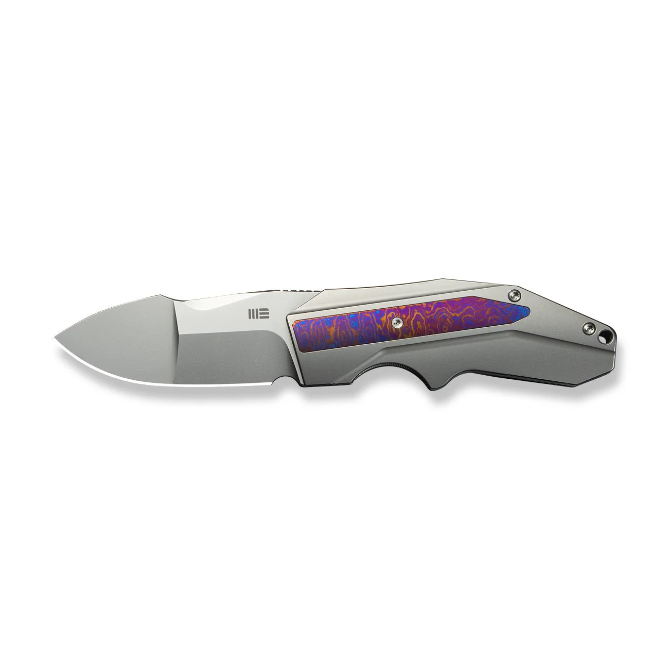 WEKNIFE Coral SLT Flipper Knife Titanium & Timascus Handle (2.95" CPM 20CV Blade) WE24044-4 - Image 5