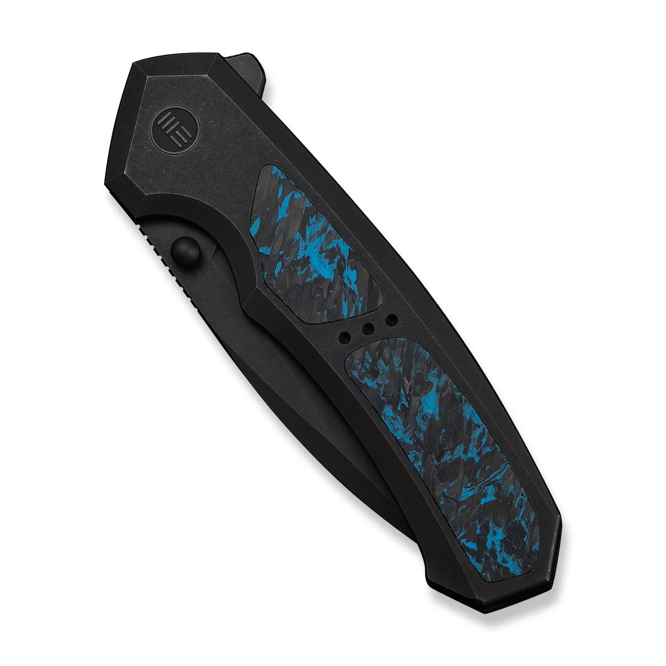 WEKNIFE Corwyn Flipper & Thumb Stud Knife Black Titanium & Carbon Fiber Handle (3.7" M390 Blade) WE24088-1 - Image 6
