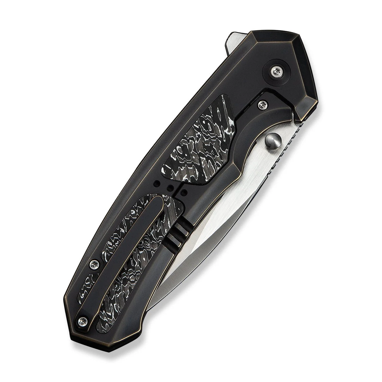WEKNIFE Corwyn Flipper & Thumb Stud Knife Titanium & Carbon Fiber Handle (3.7" M390 Blade) WE24088-3 - Image 7