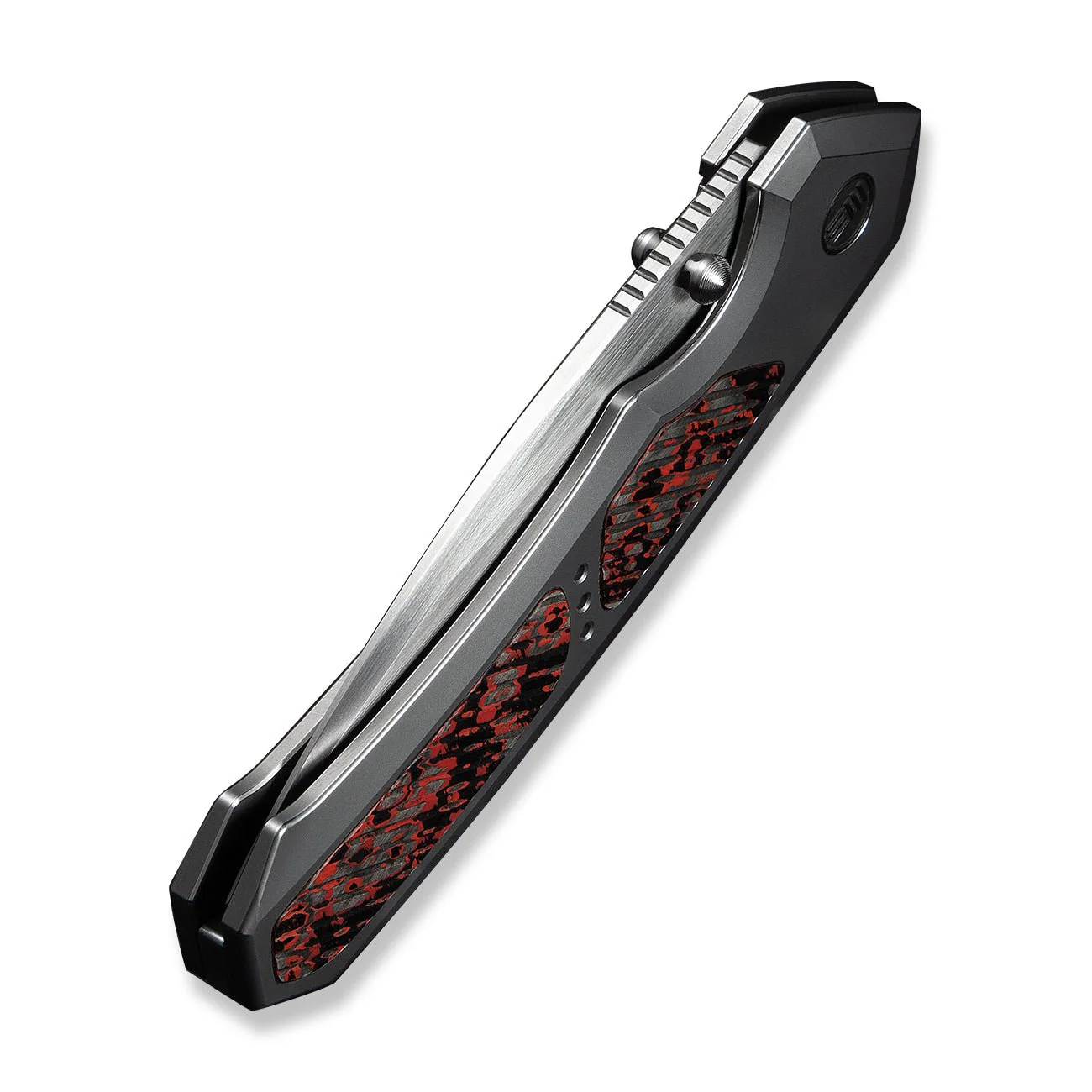 WEKNIFE Corwyn Flipper & Thumb Stud Knife Polished Bead Blasted Titanium & FatCarbon Fiber Handle (3.7" M390 Blade) WE24088-4 - Image 8