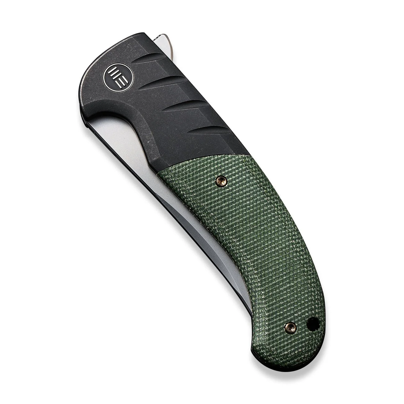 WEKNIFE Curvaceous Flipper Knife Titanium & Micarta Handle (3.70" CPM 20CV Blade) WE20012-2 - Image 5