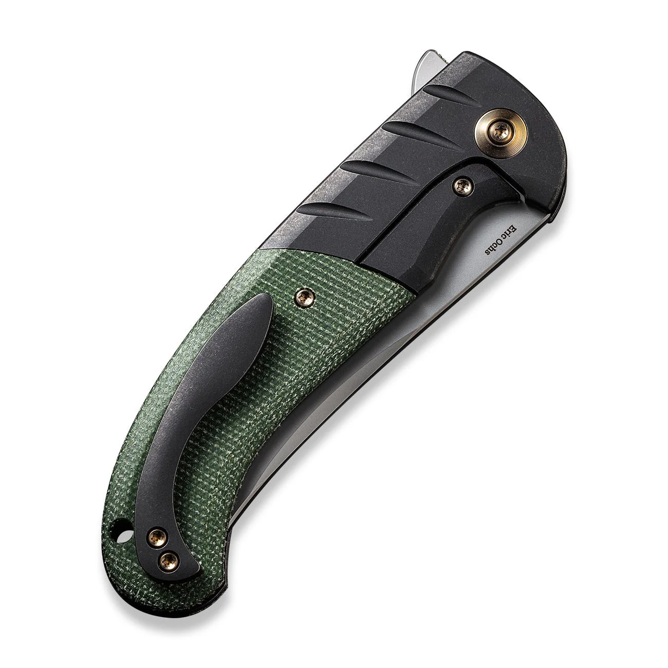 WEKNIFE Curvaceous Flipper Knife Titanium & Micarta Handle (3.70" CPM 20CV Blade) WE20012-2 - Image 6