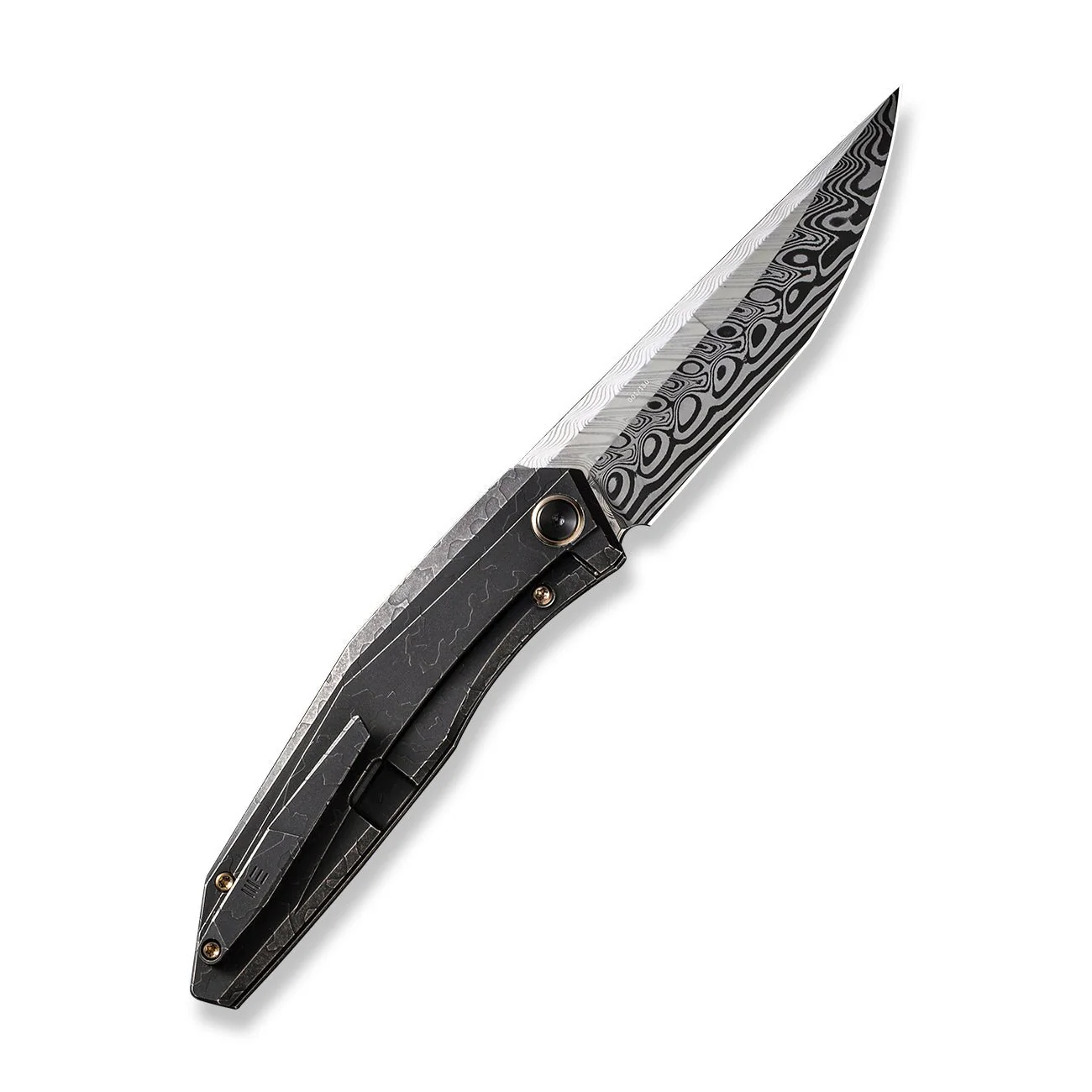 WEKNIFE Cybernetic Top Flipper Knife Titanium Handle (3.91" Damasteel Blade) WE22033-DS1 - Image 2