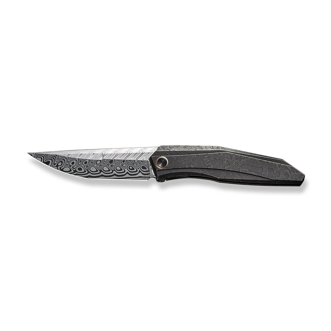 WEKNIFE Cybernetic Top Flipper Knife Titanium Handle (3.91" Damasteel Blade) WE22033-DS1 - Image 4