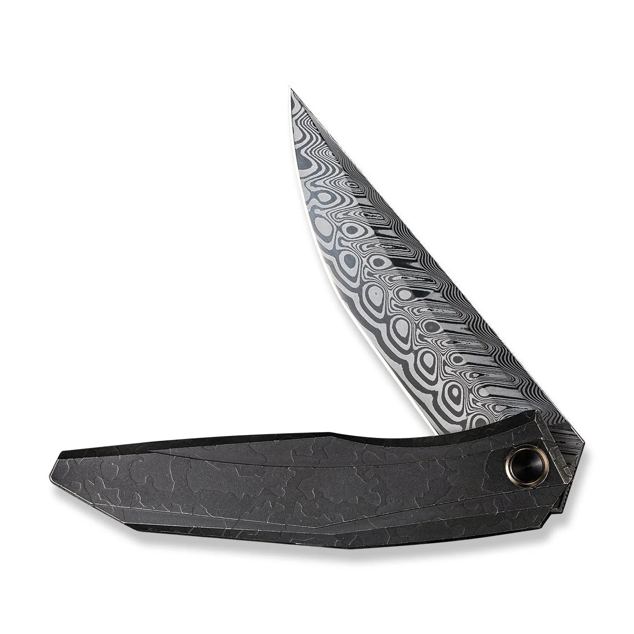 WEKNIFE Cybernetic Top Flipper Knife Titanium Handle (3.91" Damasteel Blade) WE22033-DS1 - Image 5