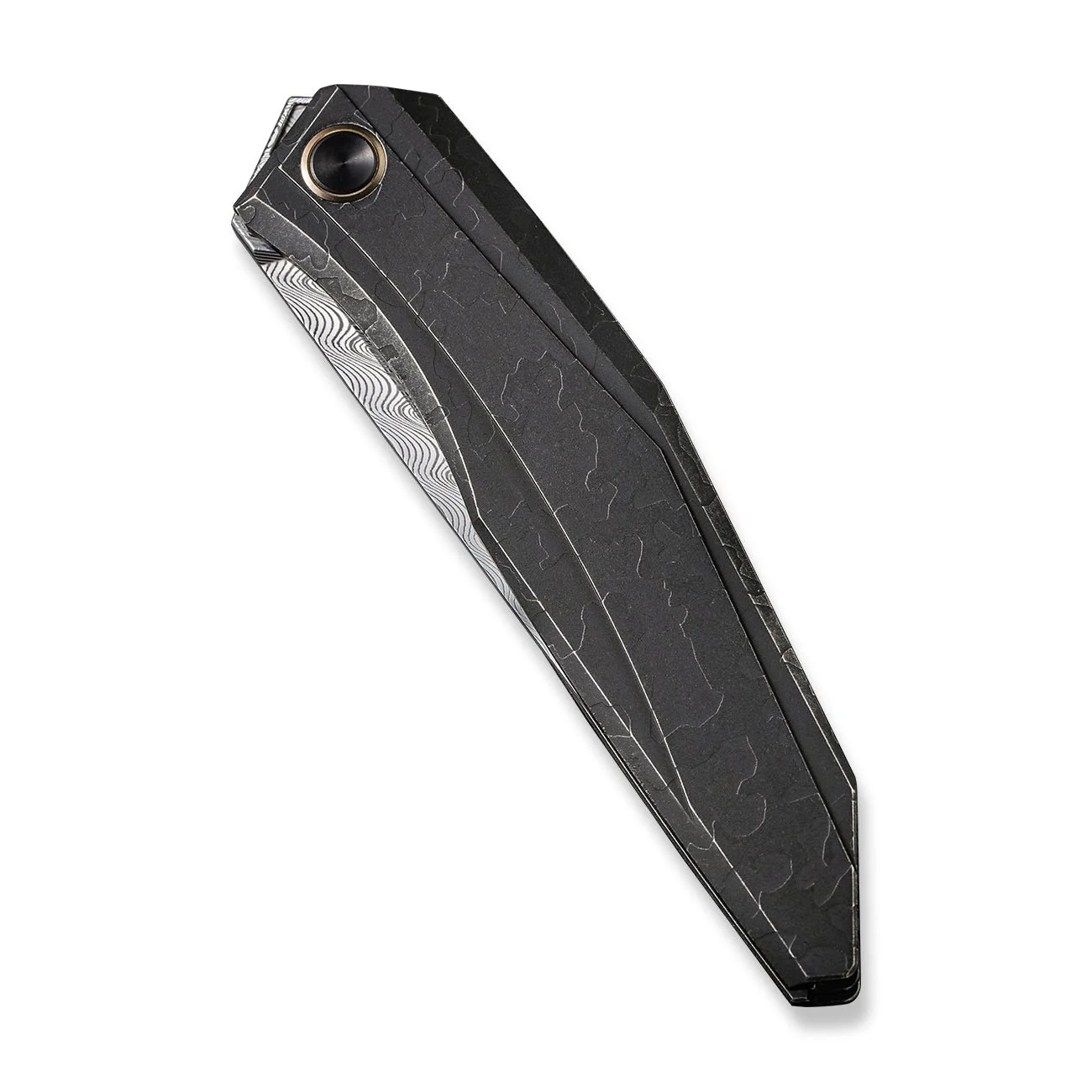 WEKNIFE Cybernetic Top Flipper Knife Titanium Handle (3.91" Damasteel Blade) WE22033-DS1 - Image 6