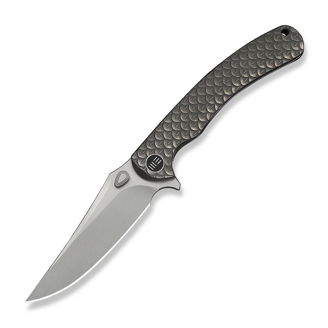 WEKNIFE Dracarys Flipper & Thumb Stud Knife Gray Titanium Handle (3.58" Stonewashed Bohler M390 Blade) WE25061B-1 - Image 3