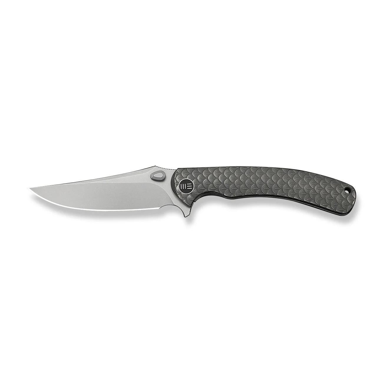 WEKNIFE Dracarys Flipper & Thumb Stud Knife Gray Titanium Handle (3.58" Stonewashed Bohler M390 Blade) WE25061B-1 - Image 4