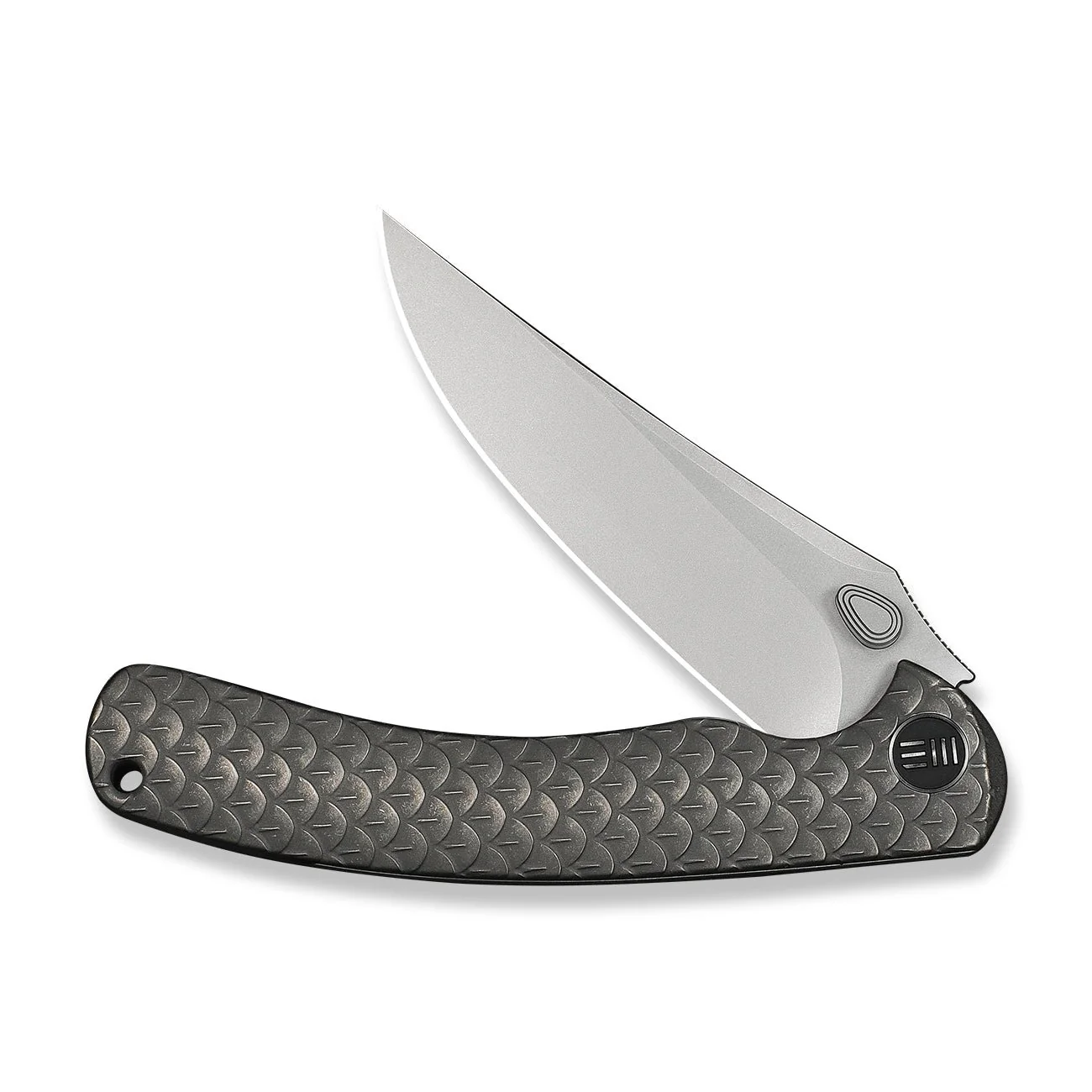 WEKNIFE Dracarys Flipper & Thumb Stud Knife Gray Titanium Handle (3.58" Stonewashed Bohler M390 Blade) WE25061B-1 - Image 5