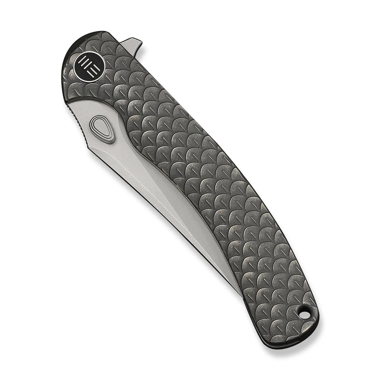 WEKNIFE Dracarys Flipper & Thumb Stud Knife Gray Titanium Handle (3.58" Stonewashed Bohler M390 Blade) WE25061B-1 - Image 6