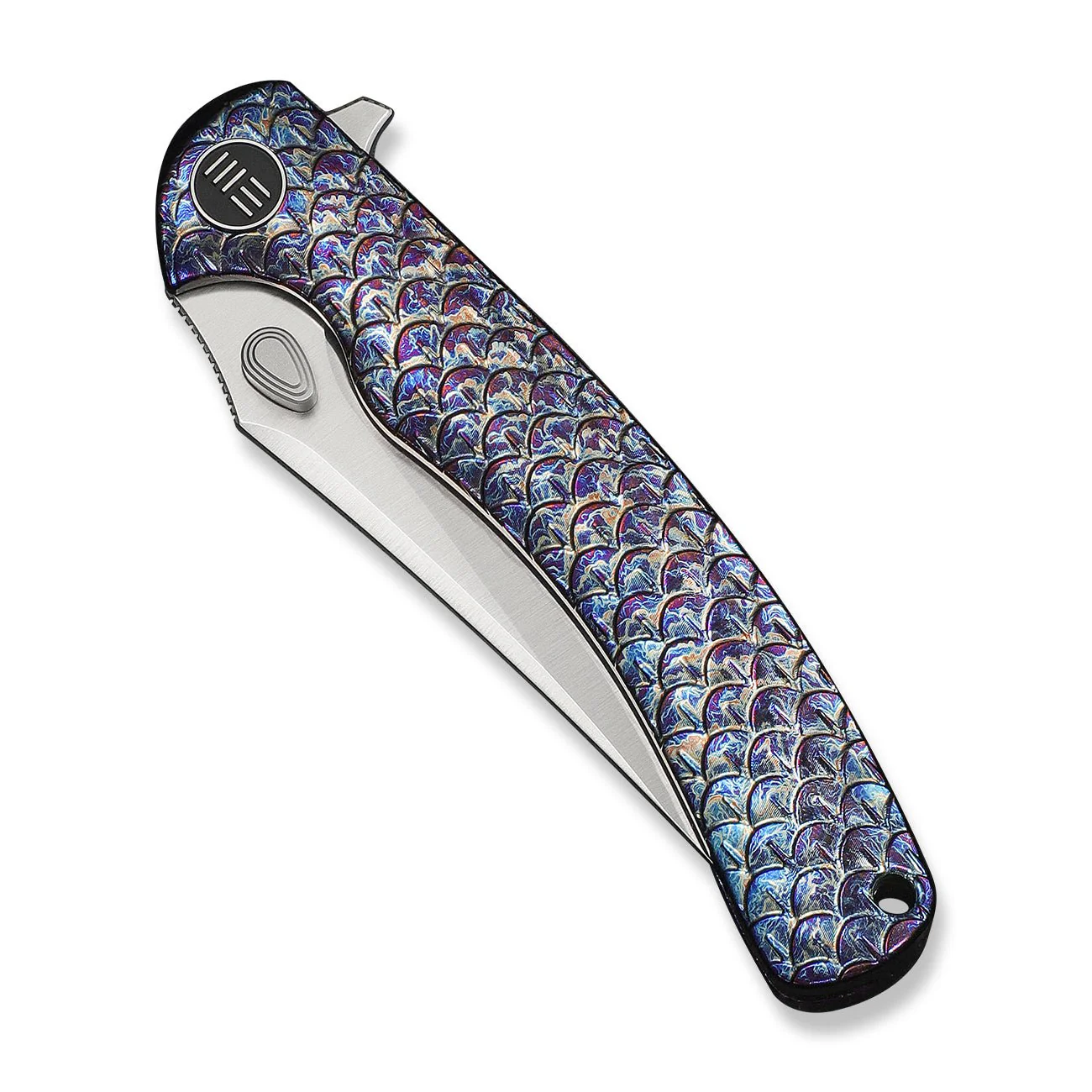 WEKNIFE Dracarys Flipper & Thumb Stud Knife Flamed Titanium Handle (3.58" Satin Finished Bohler M390 Blade) WE25061B-3 - Image 6
