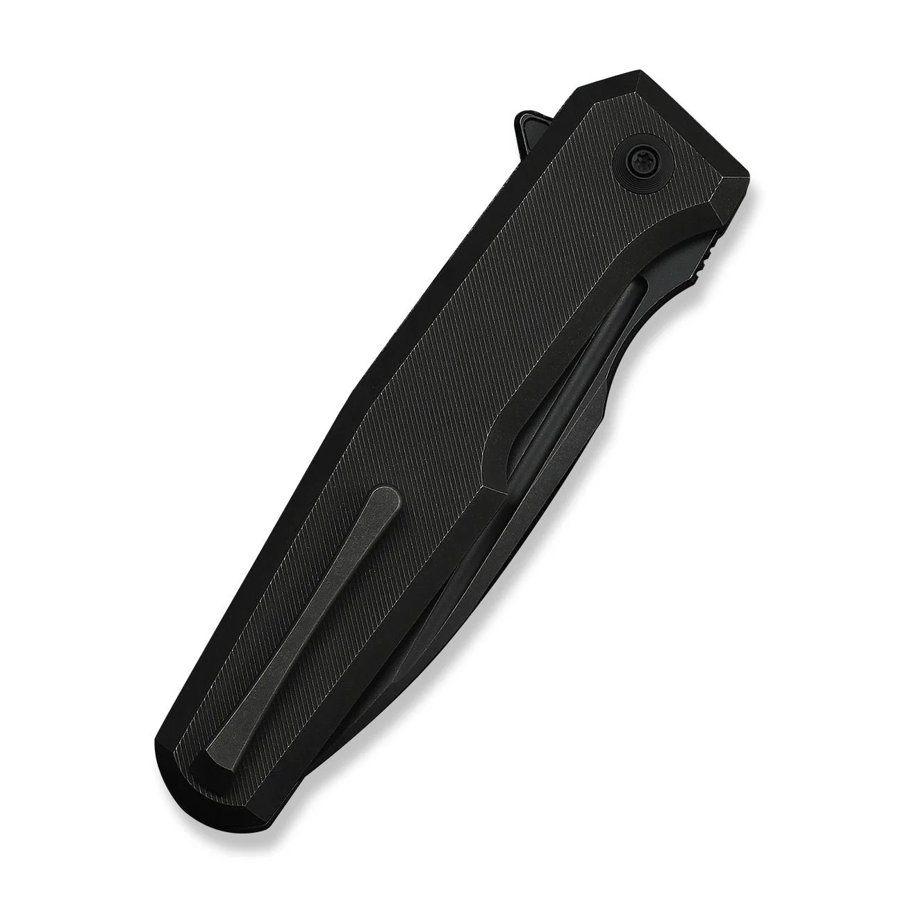 WEKNIFE Dressytak Flipper & Button Lock Knife Black Titanium Handle (3.37" Black Stonewashed Bohler M390 Blade) WE25059-1 - Image 7