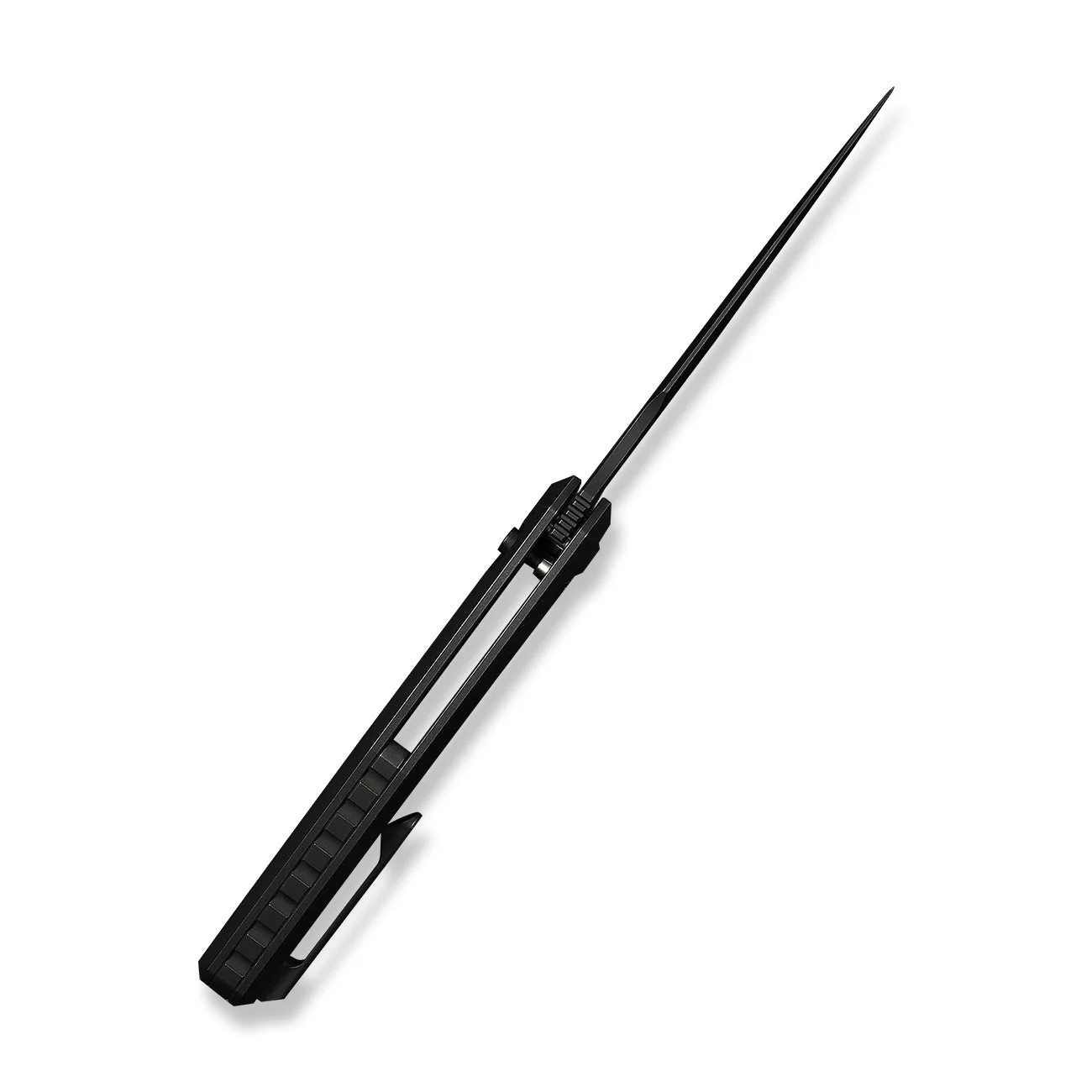 WEKNIFE Dressytak Flipper & Button Lock Knife Black Titanium Handle (3.37" Black Stonewashed Bohler M390 Blade) WE25059-1 - Image 9