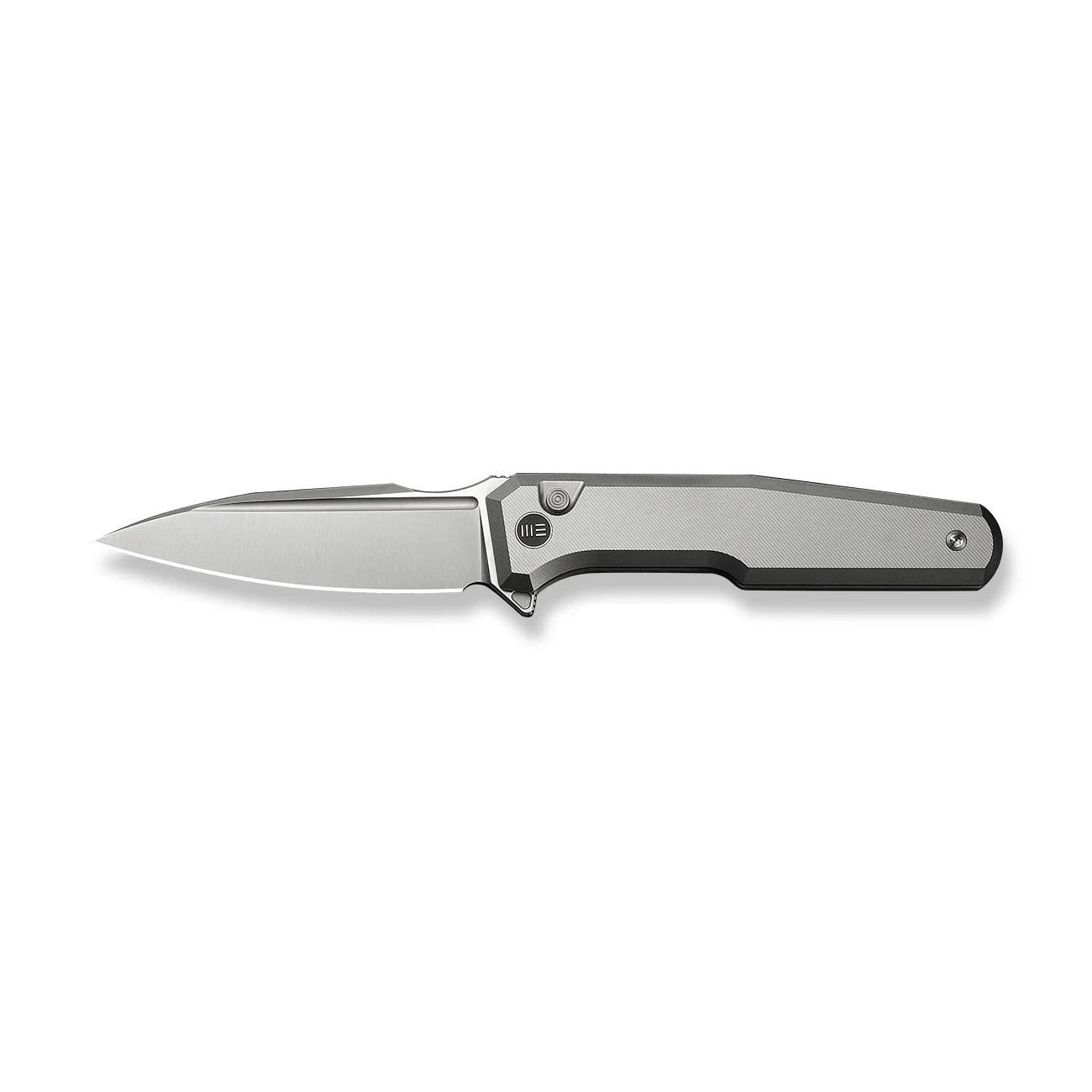 WEKNIFE Dressytak Flipper & Button Lock Knife Gray Titanium Handle (3.37" Satin Finished Bohler M390 Blade) WE25059-2 - Image 4