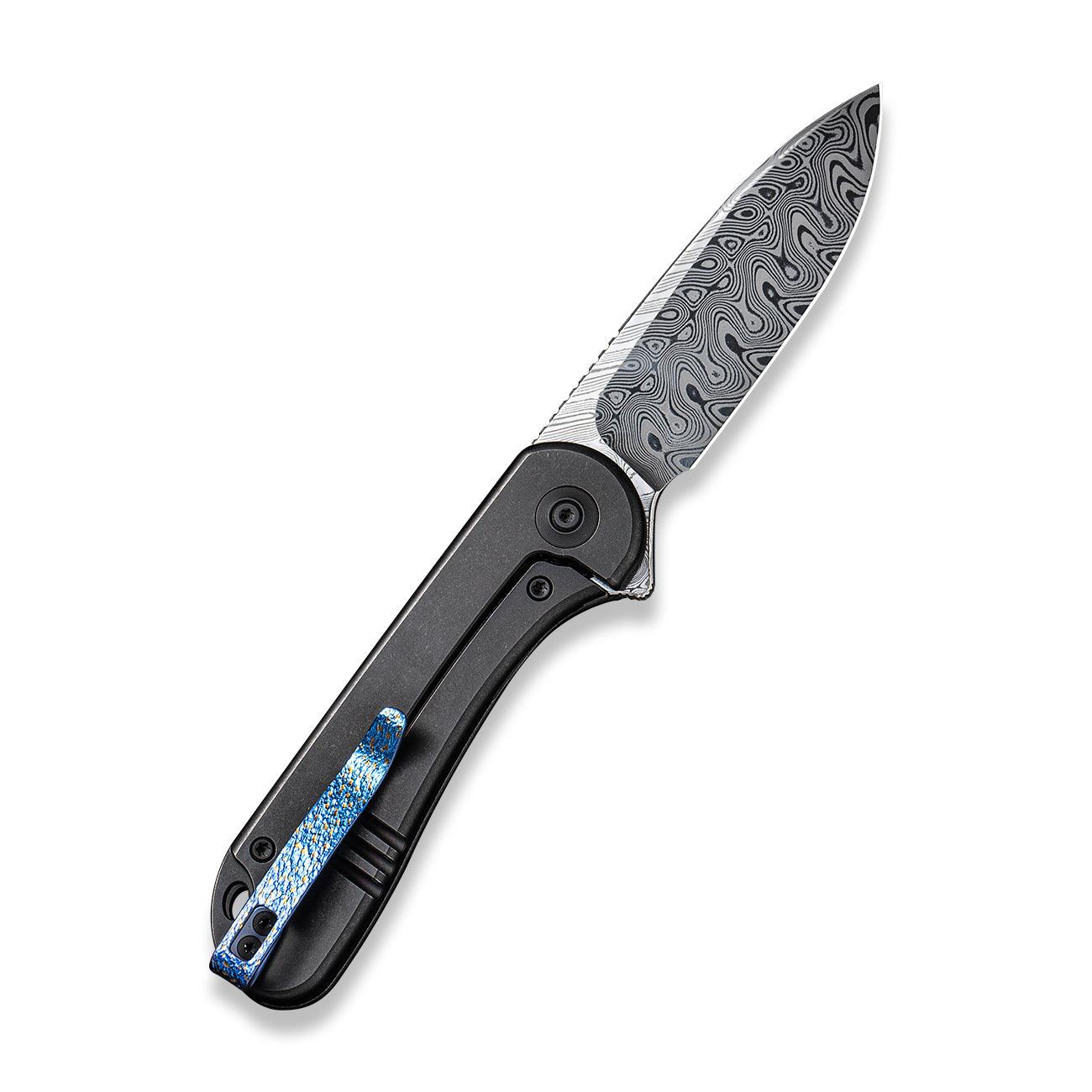 WEKNIFE Elementum Flipper Knife Titanium Handle (2.96" Damasteel Blade) WE18062X-DS1 - Image 3