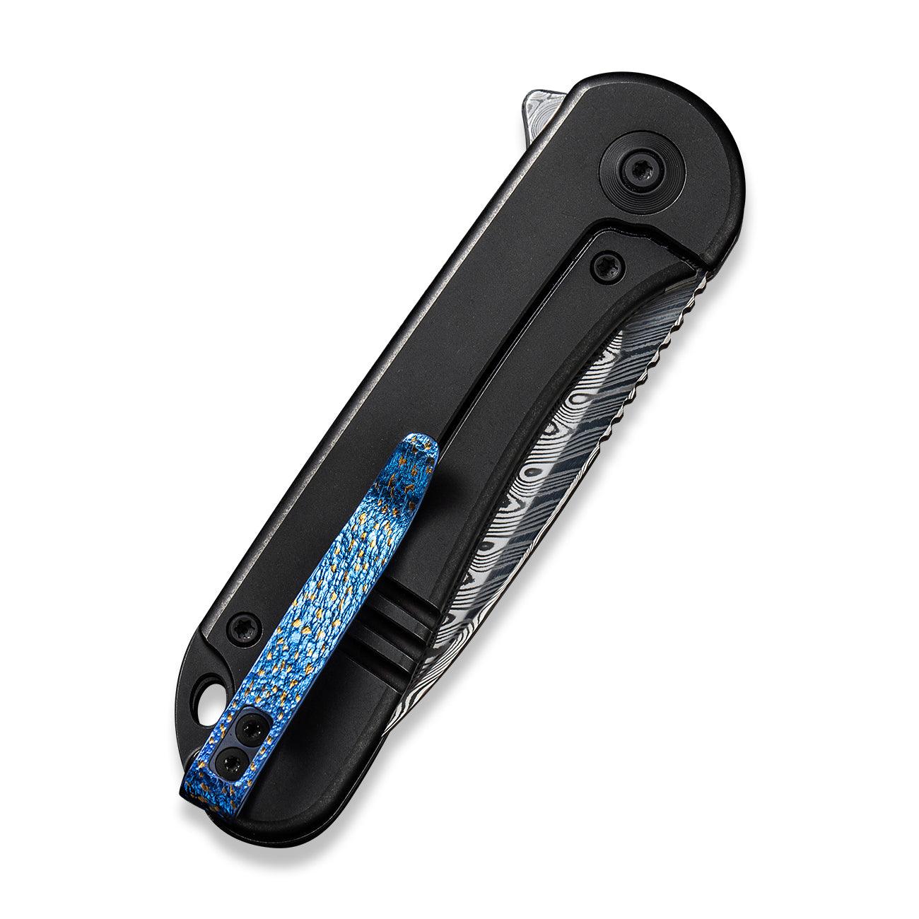 WEKNIFE Elementum Flipper Knife Titanium Handle (2.96" Damasteel Blade) WE18062X-DS1 - Image 7