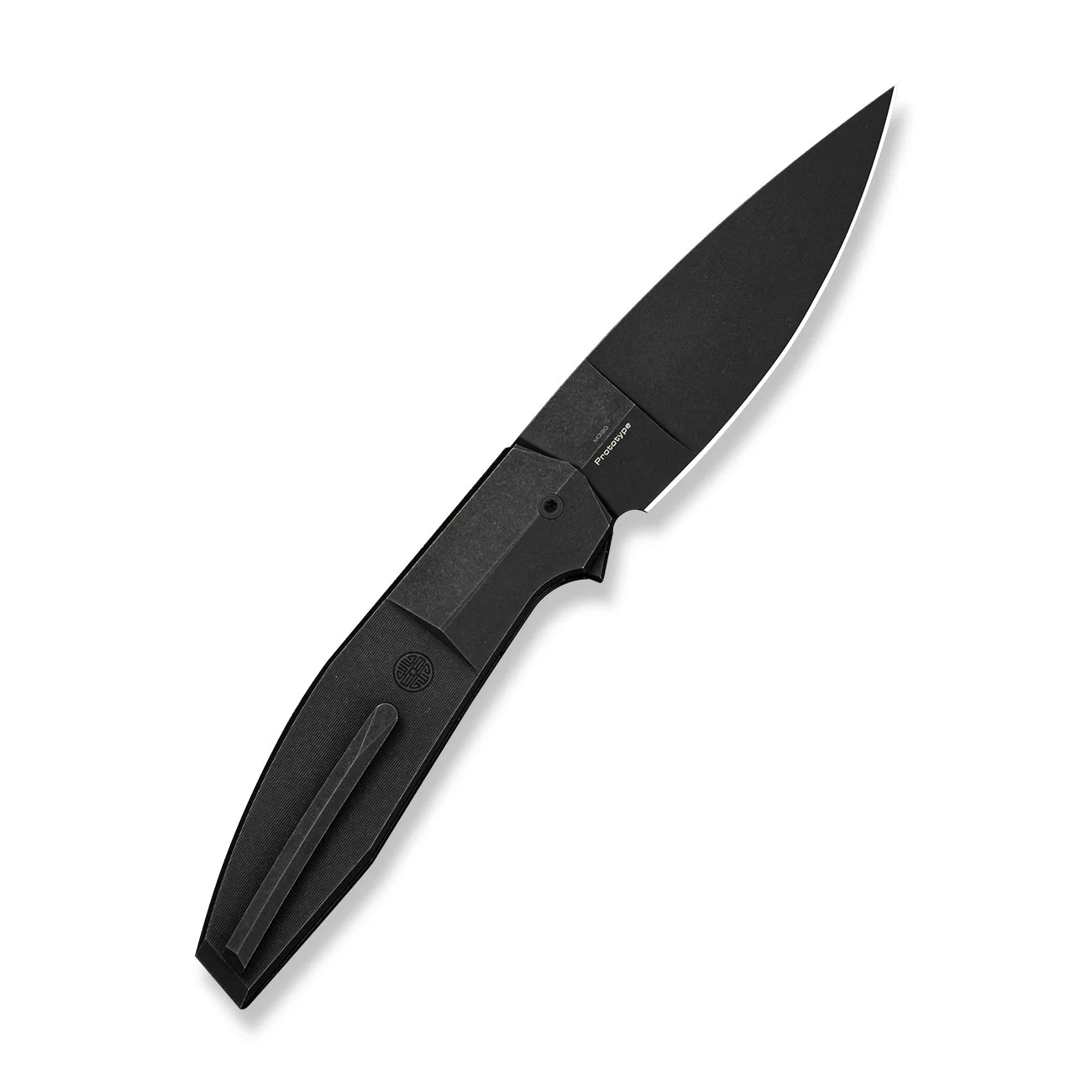 WEKNIFE Elyndor Flipper Knife Black Titanium Handle (3.9" Black Stonewashed Bohler M390 Blade) WE24060 Sample1 - Image 2
