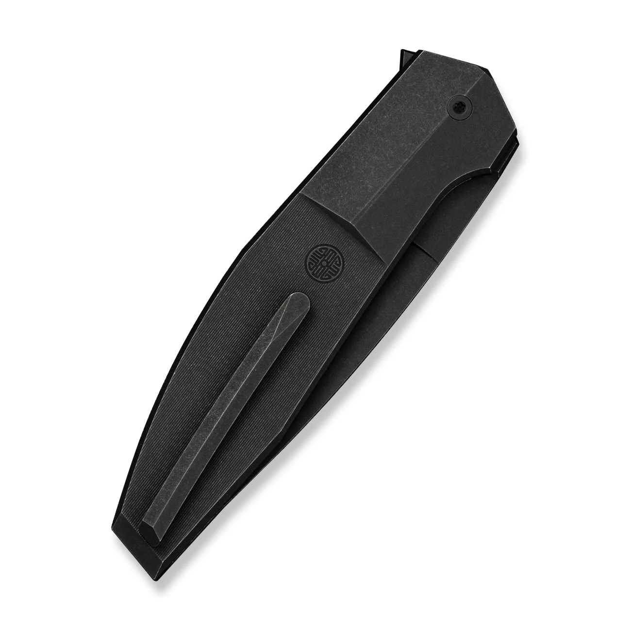WEKNIFE Elyndor Flipper Knife Black Titanium Handle (3.9" Black Stonewashed Bohler M390 Blade) WE24060 Sample1 - Image 4