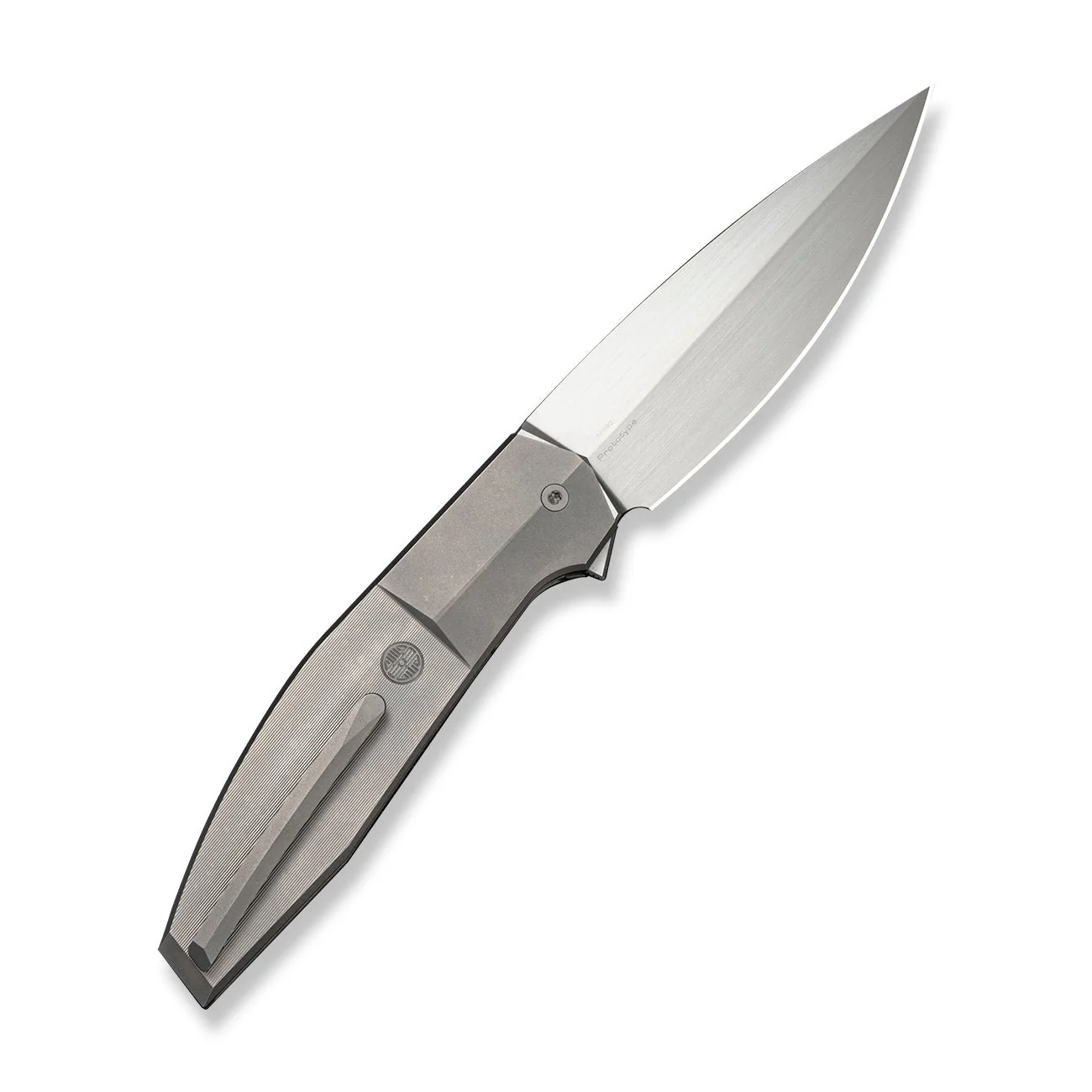 WEKNIFE Elyndor Flipper Knife Gray Titanium Handle (3.9" Hand Rubbed Satin Bohler M390 Blade) WE24060B Sample1 - Image 2