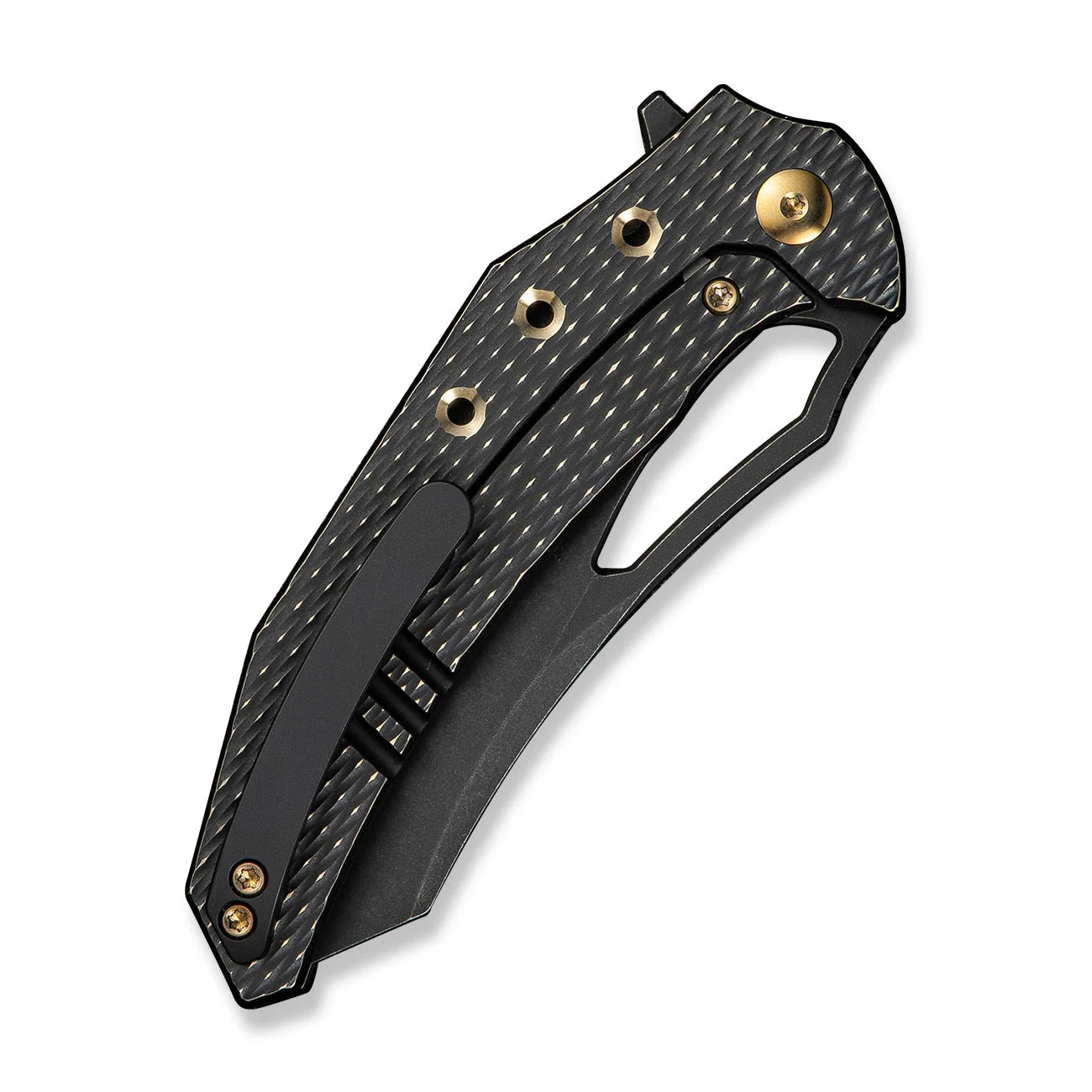 WEKNIFE Epaulette Flipper & Thumb Hole Knife Titanium Handle (3.45" M390 Blade) WE24024-1 - Image 7