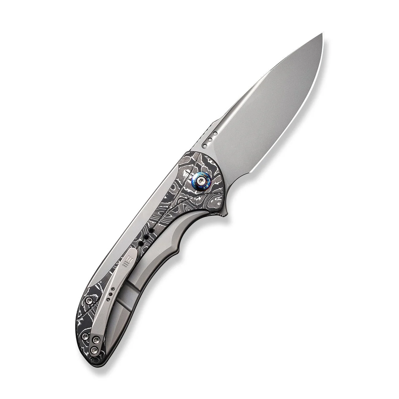 WEKNIFE Equivik Flipper Knife Titanium & Carbon Fiber Handle (3.48" CPM 20CV Blade) WE23020-1 - Image 3