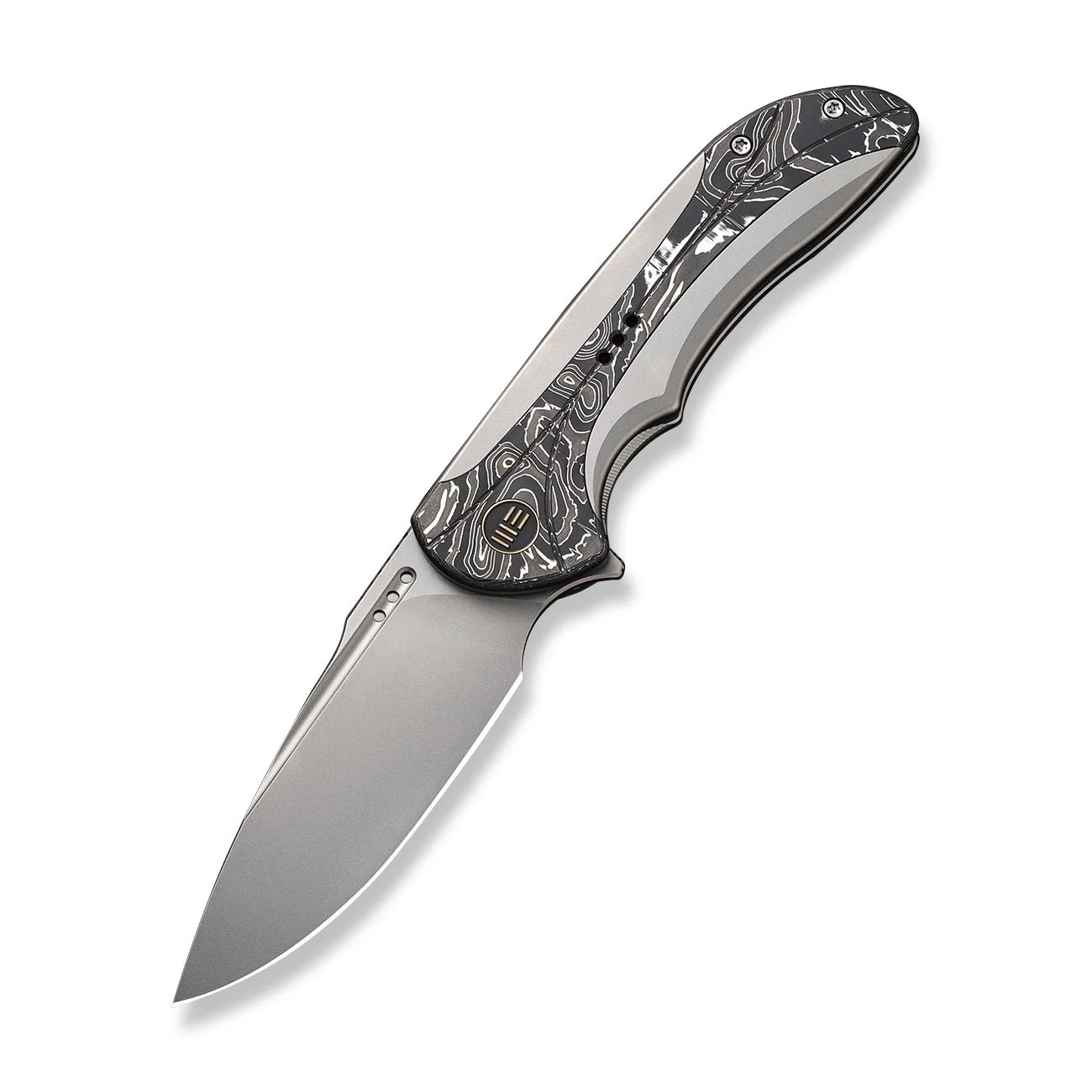 WEKNIFE Equivik Flipper Knife Titanium & Carbon Fiber Handle (3.48" CPM 20CV Blade) WE23020-1 - Image 4