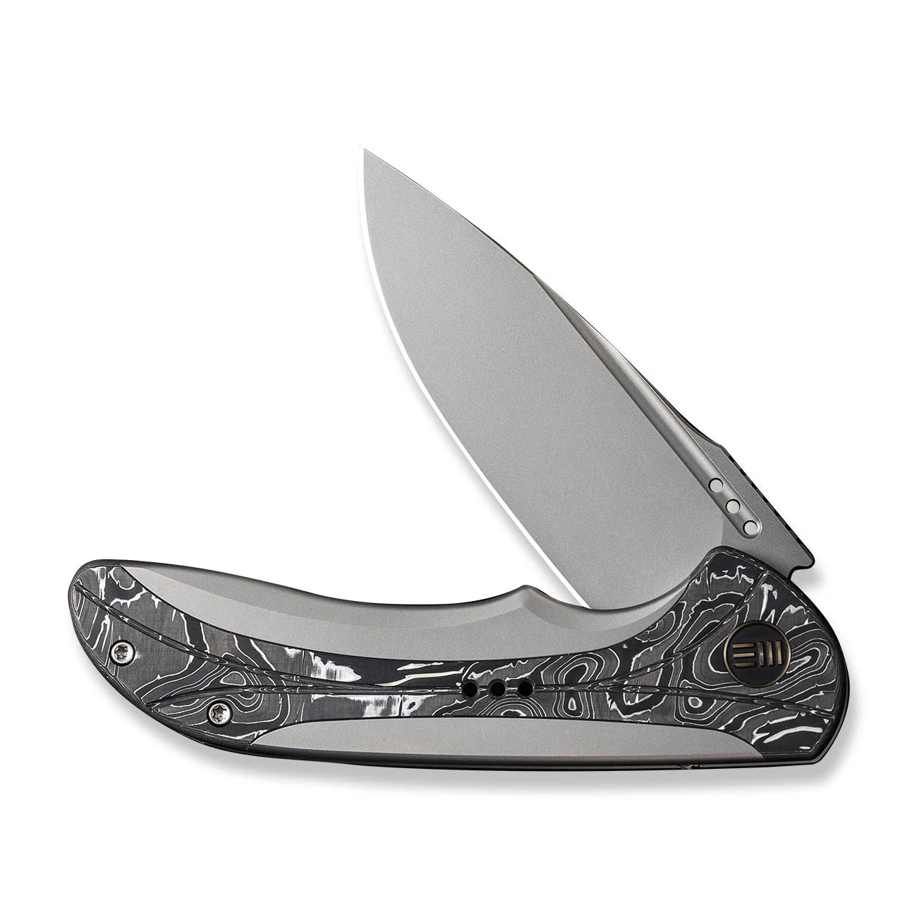 WEKNIFE Equivik Flipper Knife Titanium & Carbon Fiber Handle (3.48" CPM 20CV Blade) WE23020-1 - Image 6