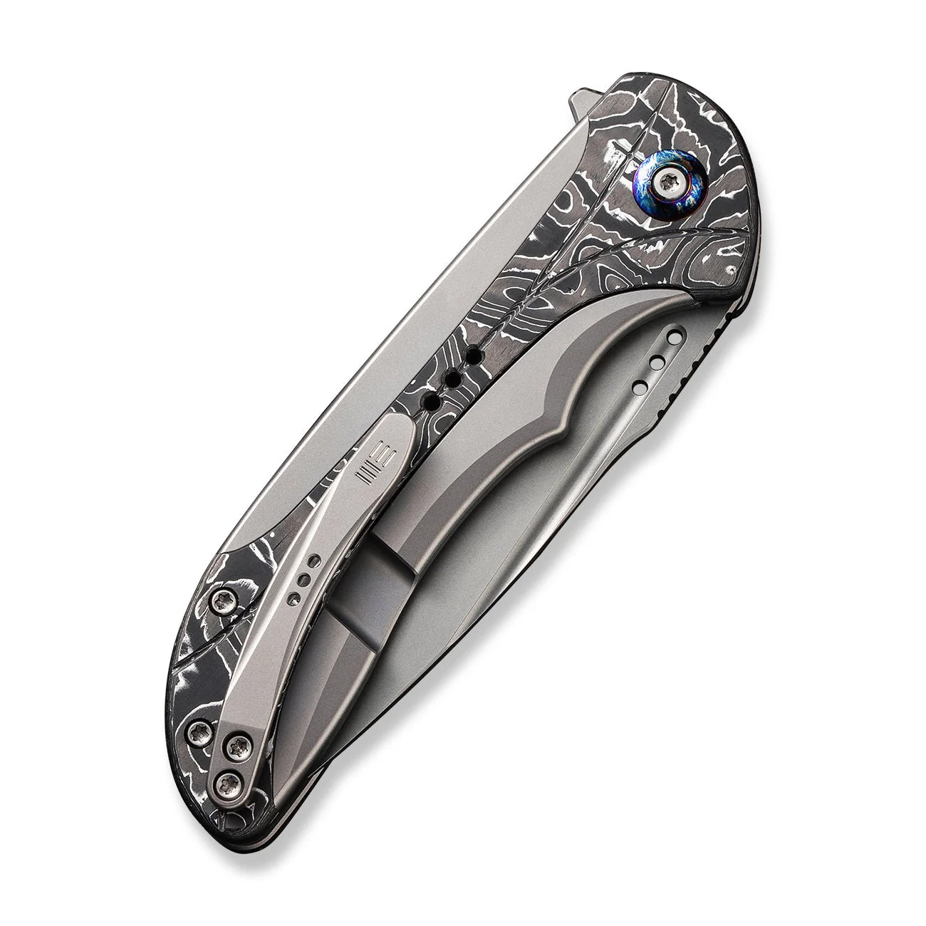 WEKNIFE Equivik Flipper Knife Titanium & Carbon Fiber Handle (3.48" CPM 20CV Blade) WE23020-1 - Image 8