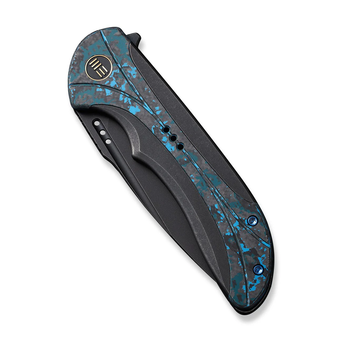 WEKNIFE Equivik Flipper Knife Titanium & FatCarbon Fiber Handle (3.48" CPM 20CV Blade) WE23020-4 - Image 7
