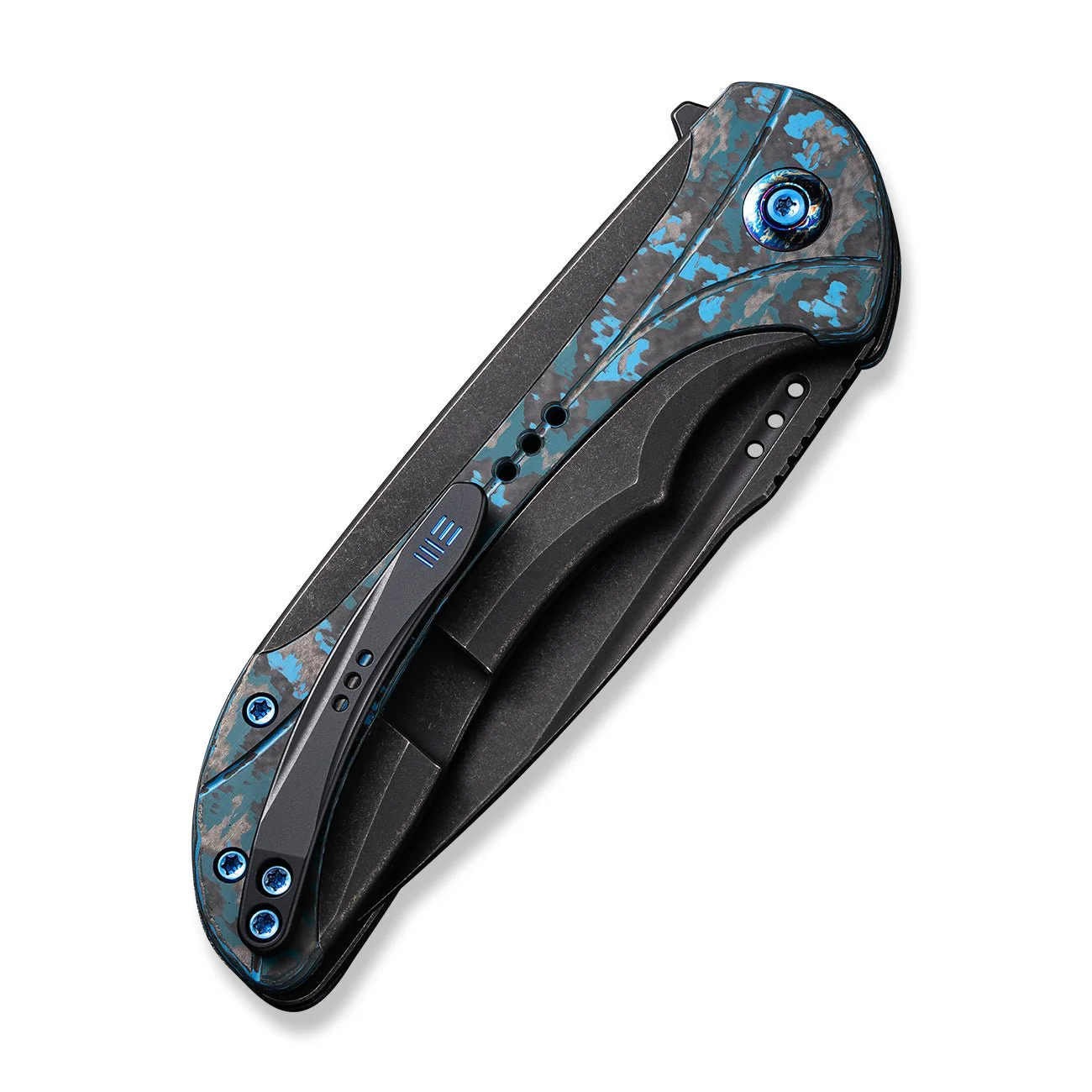 WEKNIFE Equivik Flipper Knife Titanium & FatCarbon Fiber Handle (3.48" CPM 20CV Blade) WE23020-4 - Image 8