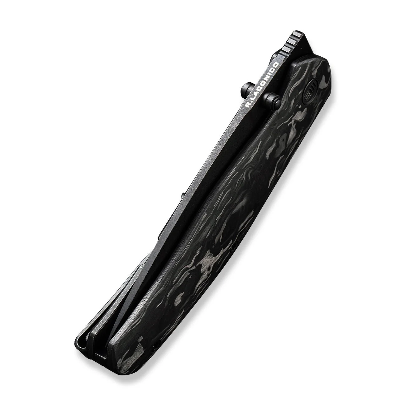 WEKNIFE Esprit Thumb Stud & Front Flipper Knife Titanium & Carbon Fiber Handle (3.25" CPM 20CV Blade) WE20025A-C - Image 7