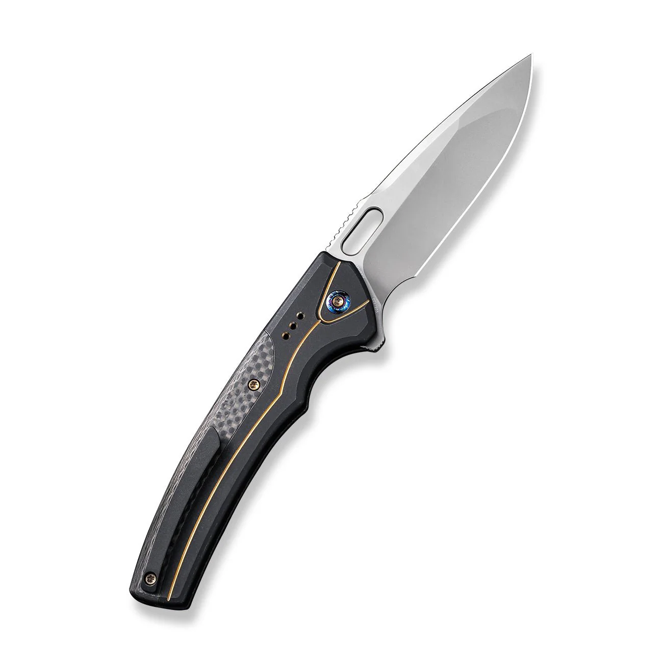 WEKNIFE Exciton Flipper & Thumb Hole & Button Lock Knife Titanium Handle (3.68" CPM 20CV Blade) WE22038A-1 - Image 2